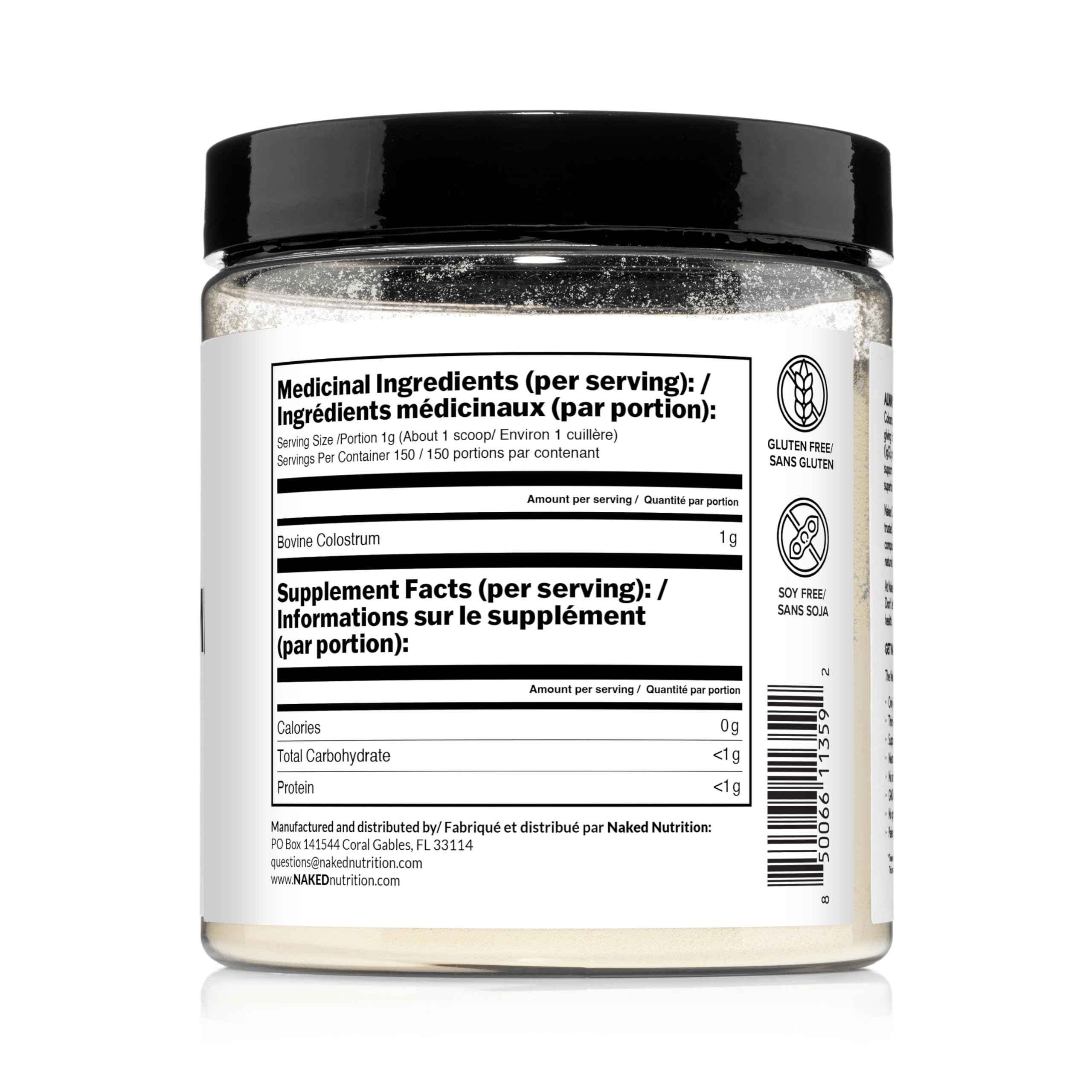 NAKED Colostrum Powder – 100% Grass-Fed Bovine Colostrum Supplement from US Farms | Tested at 20%+ IgG | Gut Health, Immunity, Recovery & Skin Support - 150 Servings NAKED uk supplements