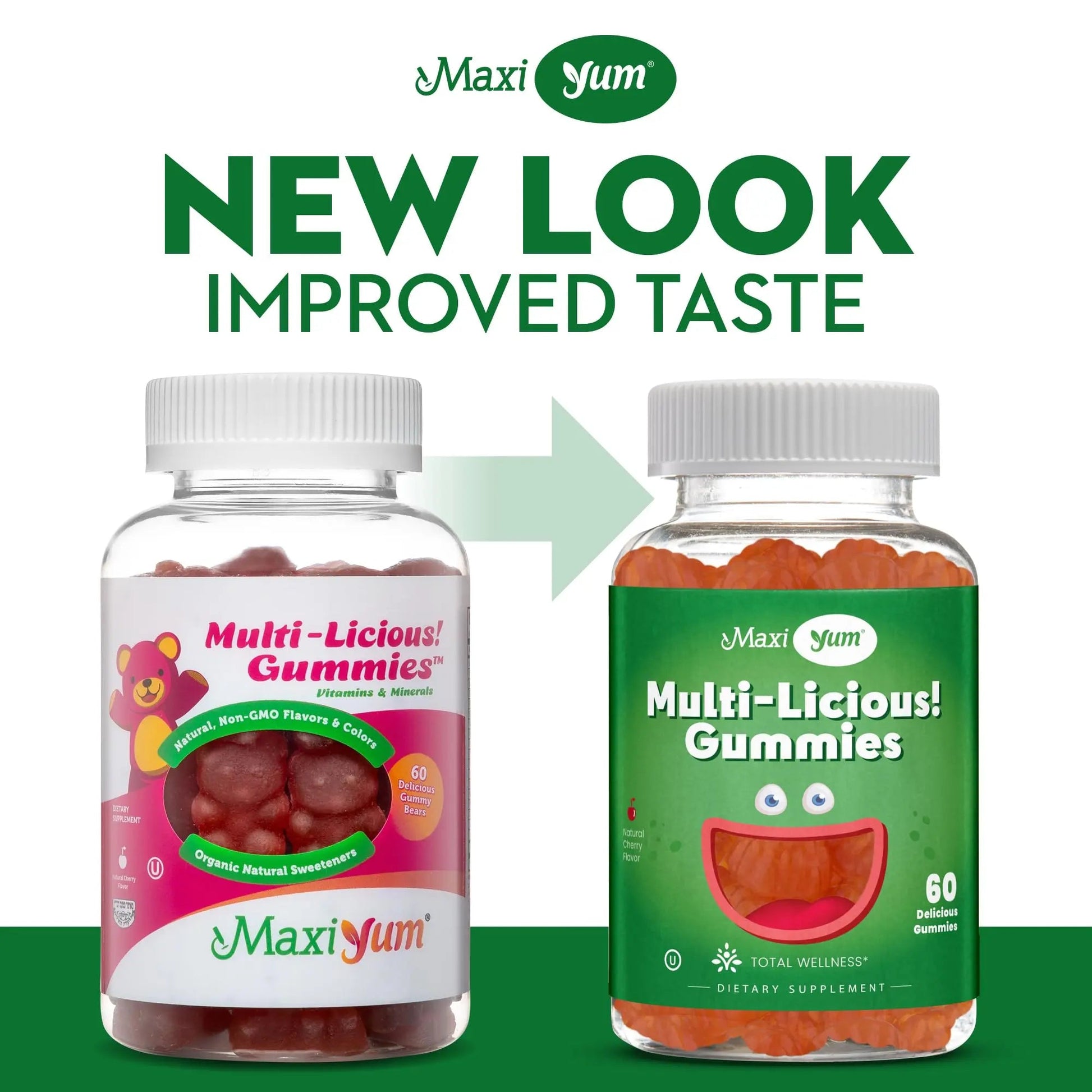 Maxi Health Multivitamin Gummies Vitamins for Adults & Kids - Cherry Flavored Gummy Multivitamins - 60 Vitamin Gummies for Women and Men Maxi Health uk supplements