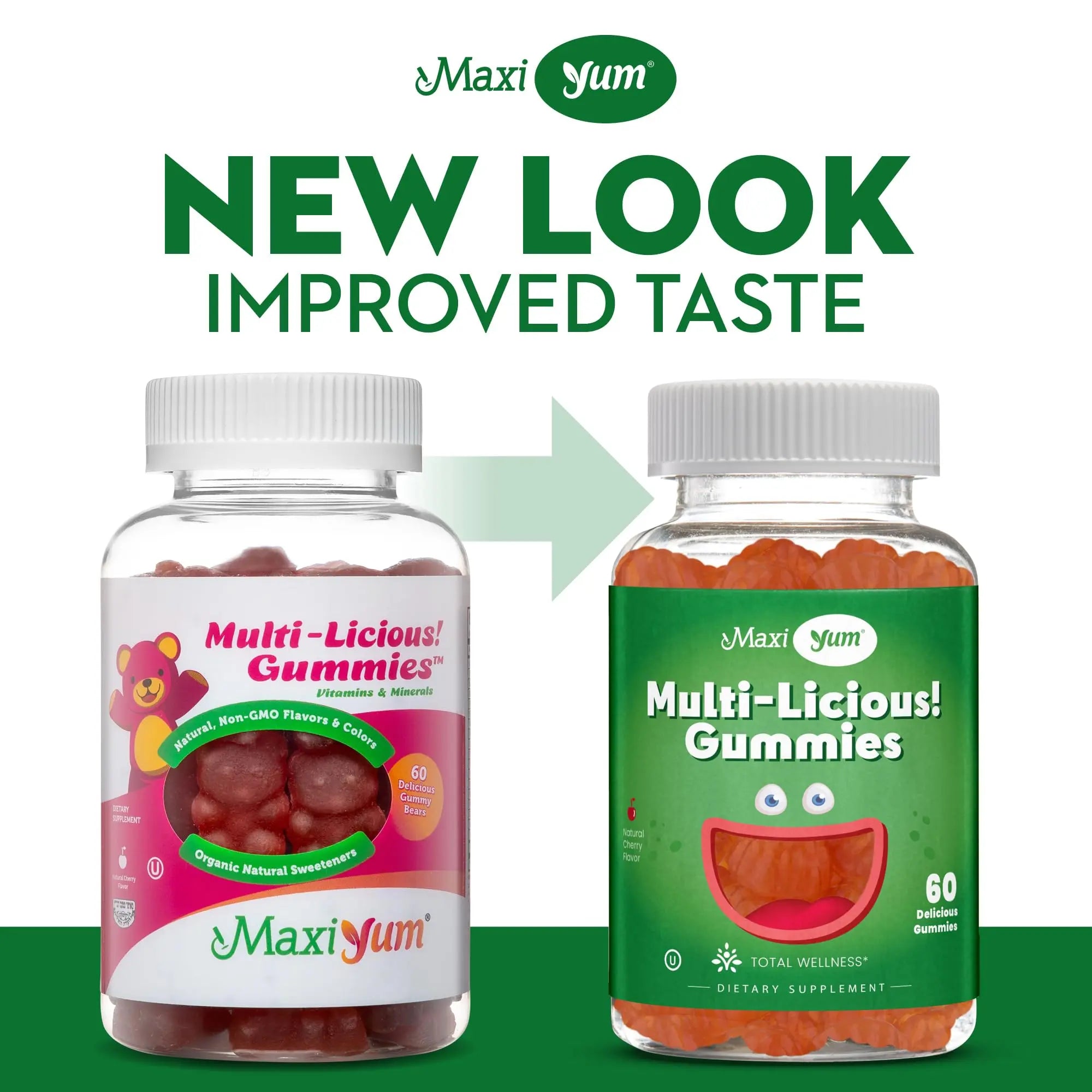 Maxi Health Multivitamin Gummies Vitamins for Adults & Kids - Cherry Flavored Gummy Multivitamins - 60 Vitamin Gummies for Women and Men Maxi Health uk supplements