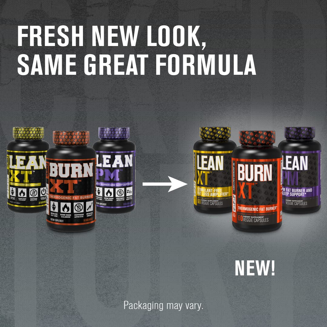 Burn-XT Thermogenic Fat Burner, Lean PM Nighttime Fat Burner & Sleep Aid Jacked Factory uk supplements