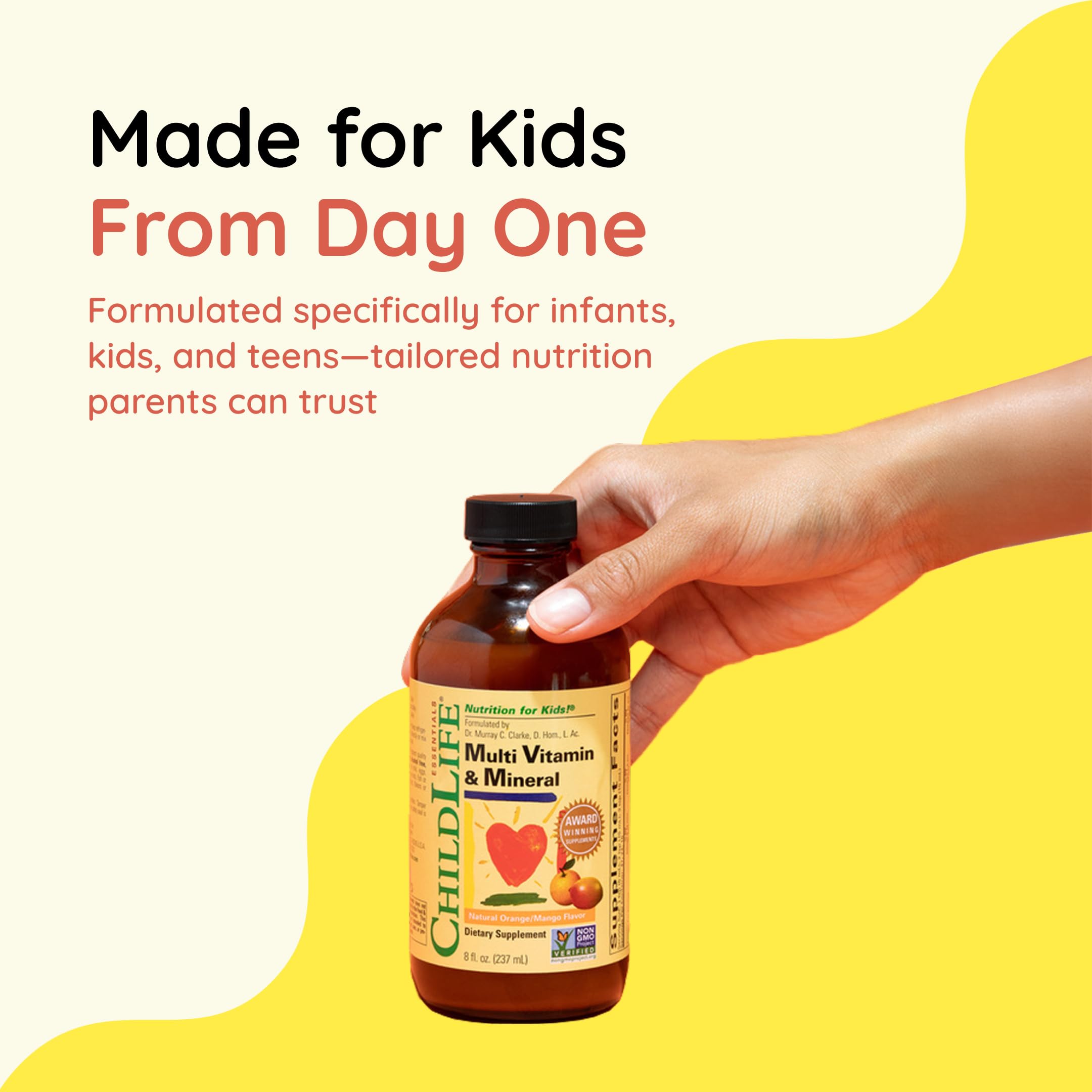 CHILDLIFE ESSENTIALS Kids Multivitamin & Mineral - Kids Vitamins, Liquid Multivitamin for Kids, Toddler Multivitamins, Liquid Vitamins, Baby Multivitamin - Natural Orange & Mango, 8 Fl Oz (Pack of 1) CHILDLIFE ESSENTIALS uk supplements