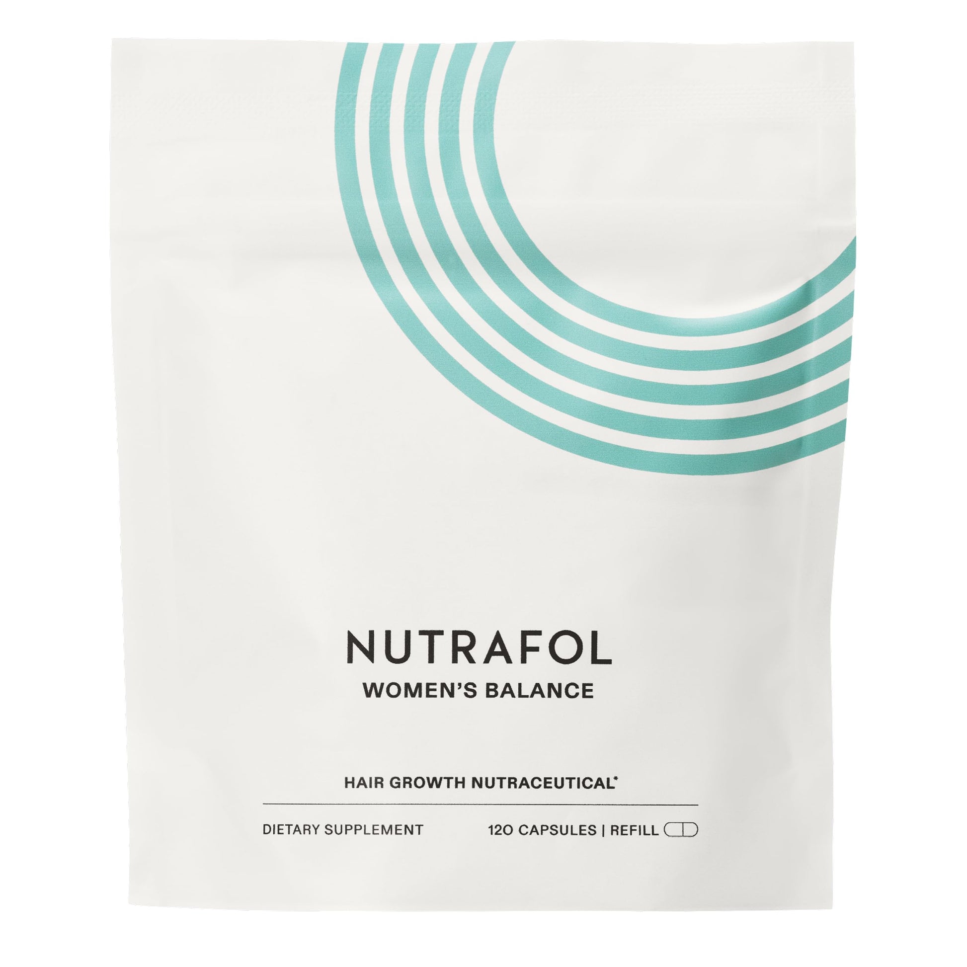 Nutrafol Women's Balance Hair Growth Supplements, Ages 45 and Up, Clinically Proven for Visibly Thicker Hair and Scalp Coverage in 3-6 Months, Dermatologist Recommended - 1 Month Supply Refill Pouch Nutrafol uk supplements