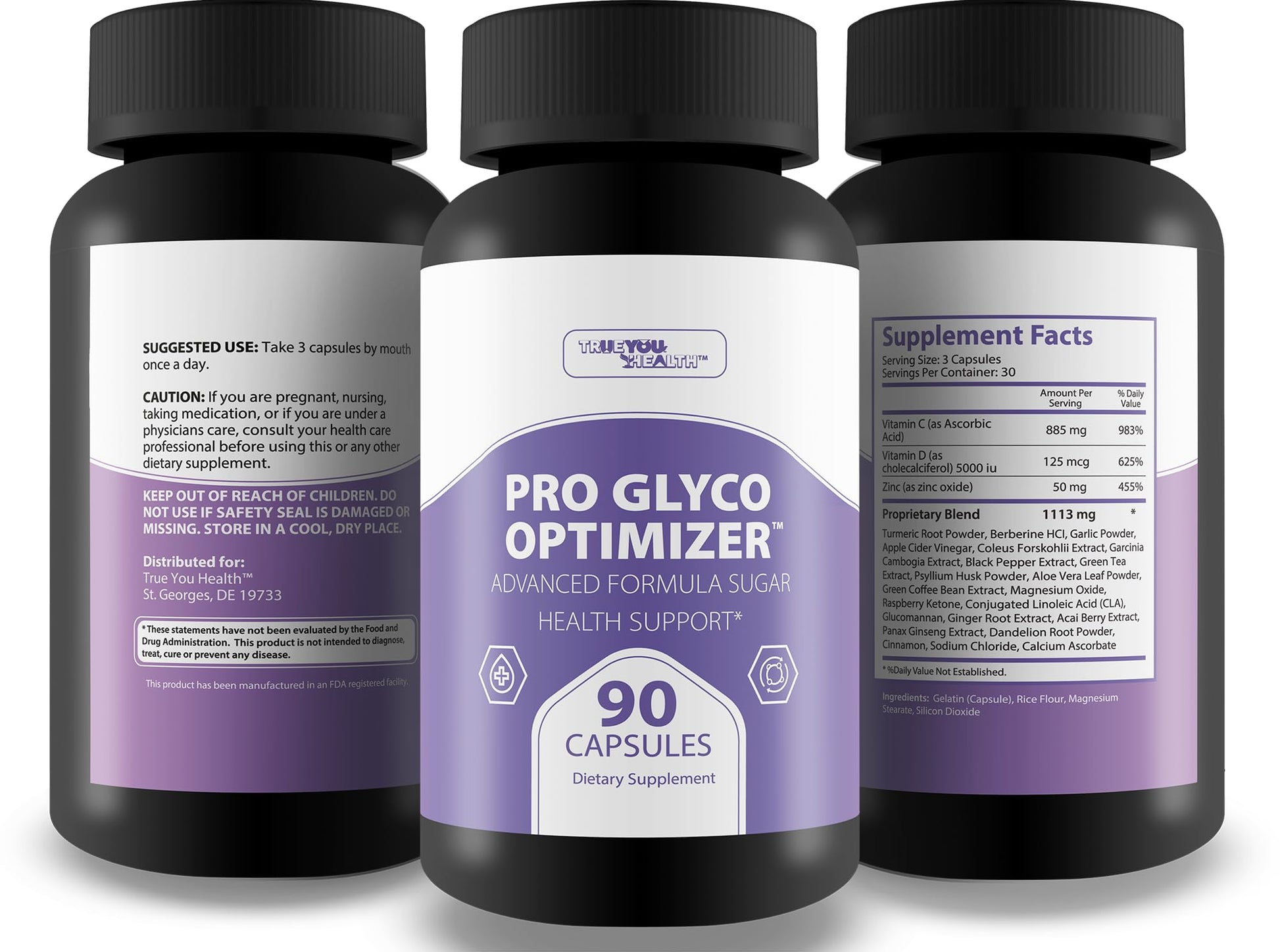 Pro Glyc0 Optimizer - Our Best Sugar Health Support Supplement - Our Best Overall Blood Health & Blood Circulation Support Supplement - Natural Blood Balance Blood Booster Pills True You Health uk supplements