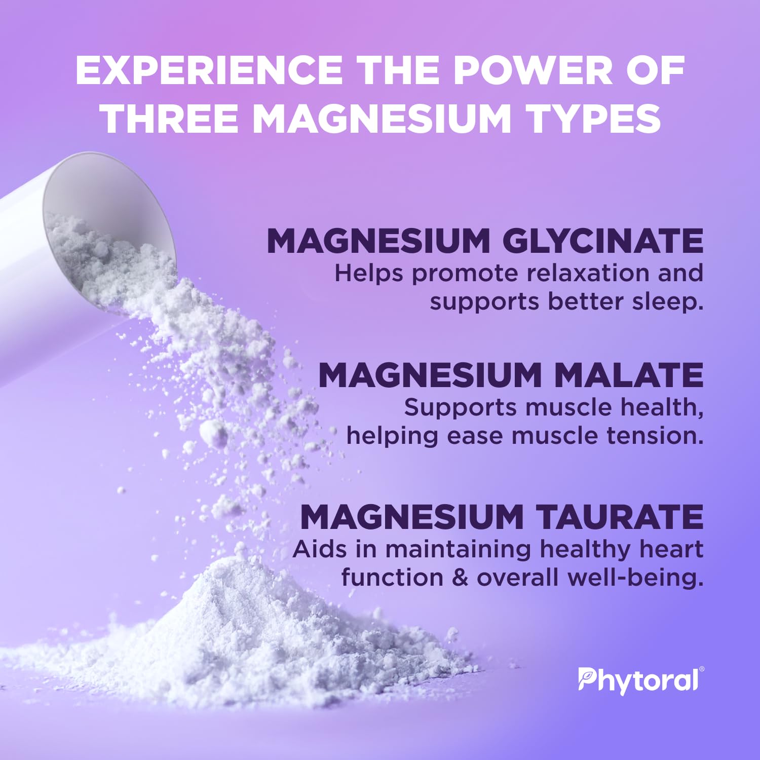 Highly Potent Magnesium Complex Capsules - Triple Magnesium Blend with Taurate Glycinate and Malate - 400mg Supplement Supports Relaxation & Overall Wellness Non-GMO Vegan - 90 Count Phytoral uk supplements