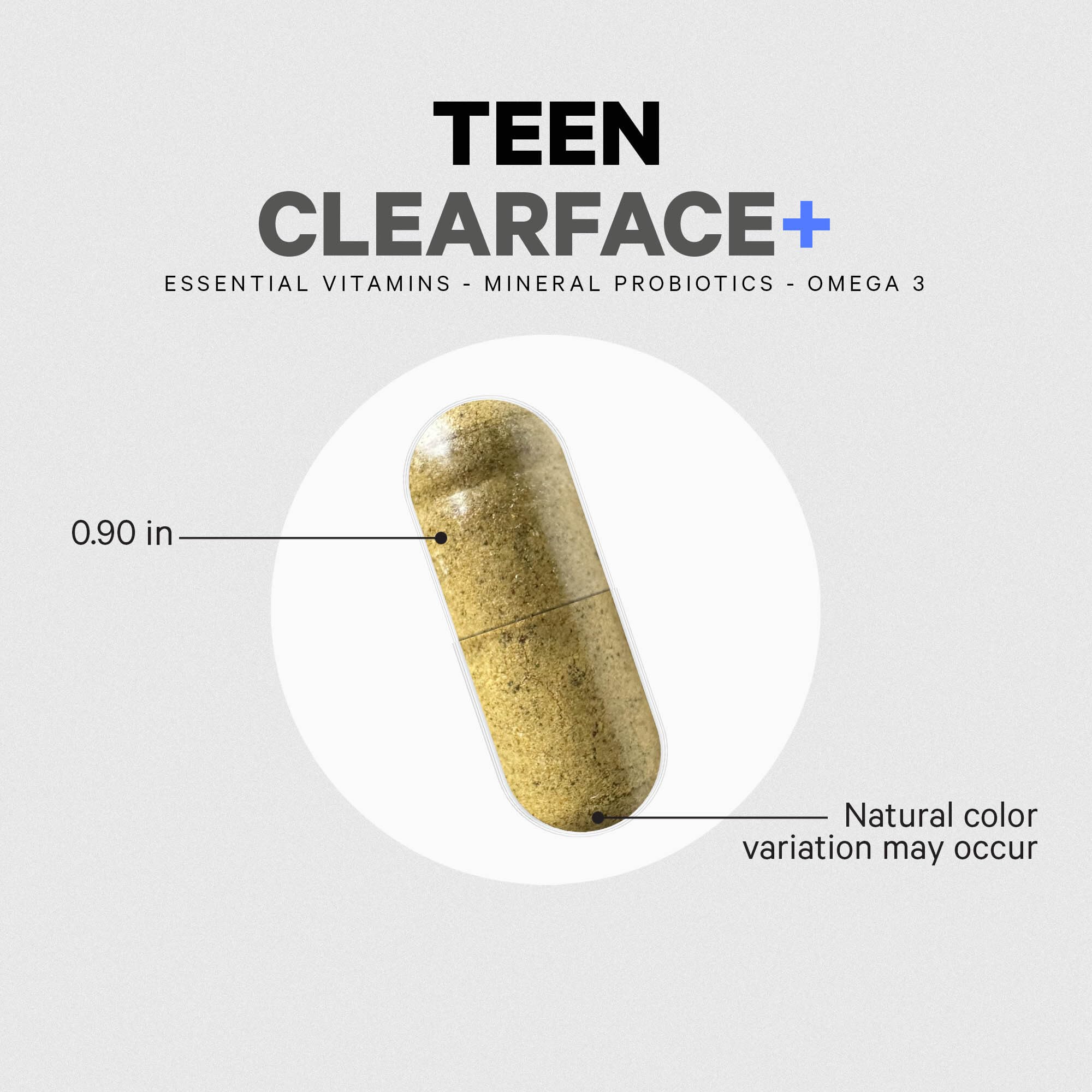 Codeage Teen Clearface Adolescent Face, Skin & Pimples, Vitamins A, C, D3, E, Pantothenic Acid, Niacin, Zinc Supplement Teenagers, Probiotics, L-Lysine, Omega-3, Oily Skin, Pores, Spots - 60 Capsules Codeage uk supplements