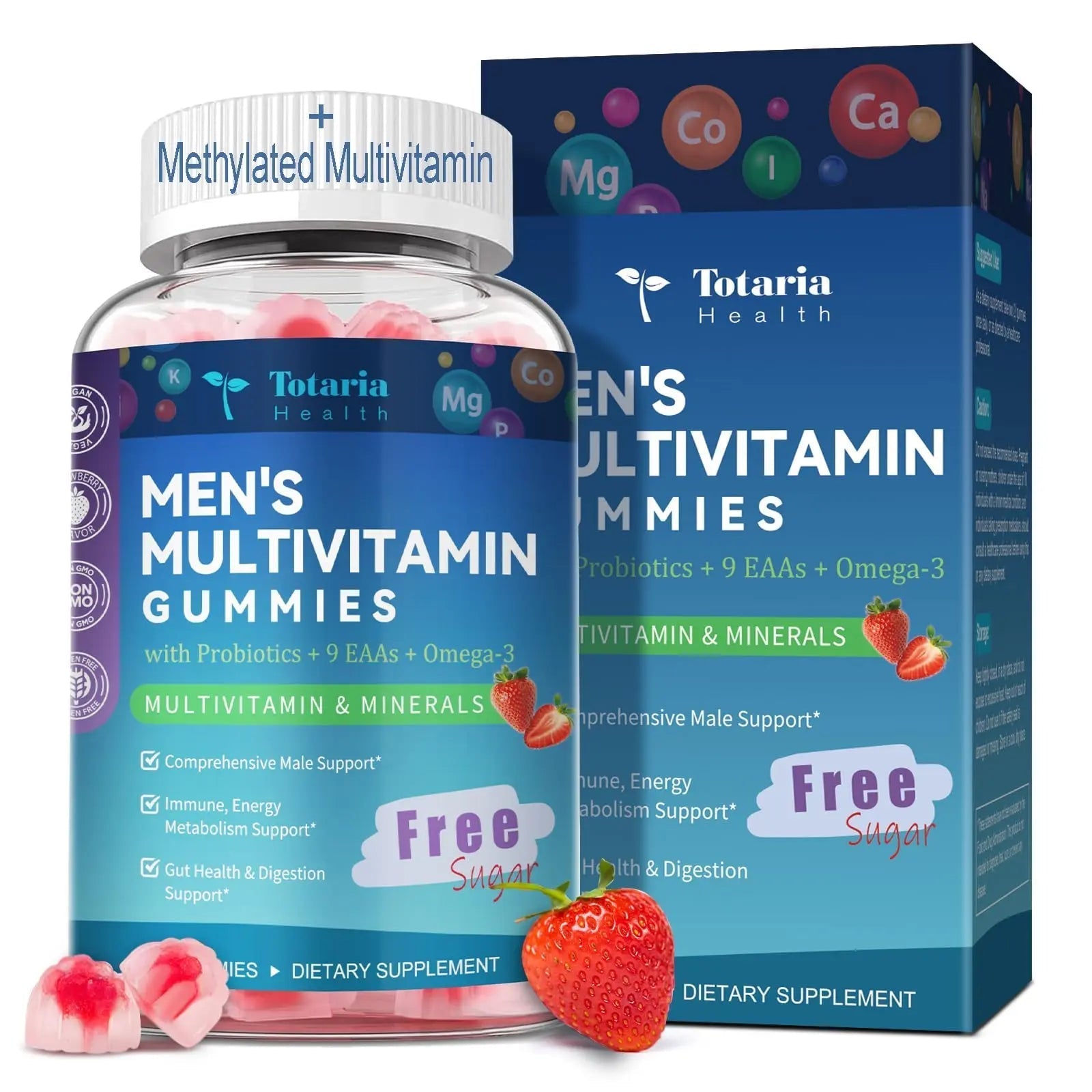 Totaria Sugar Free Multivitamin for Men with Omega 3, Probiotics, Mens Multivitamins Gummies w/Methylated B Complex Totaria uk supplements