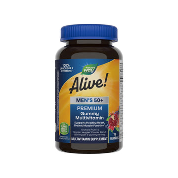 Nature’s Way Alive! Men’s 50+ Premium Gummy Multivitamin, Supports Healthy Heart, Brain & Muscle Function Nature's Way uk supplements