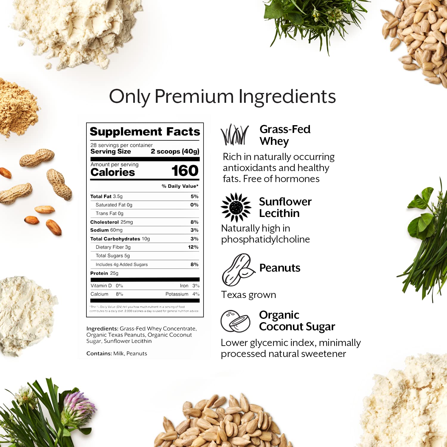 Promix Whey Protein Powder, Peanut Butter - 2.5lb Bulk - Grass-Fed & 100% All Natural ProMix Nutrition uk supplements