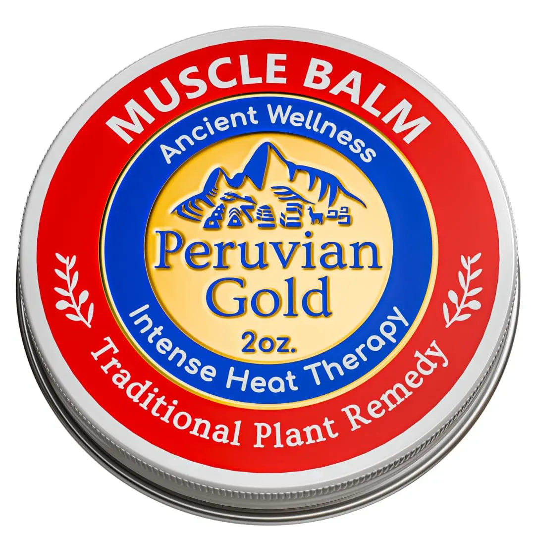 Sore Muscle Balm - Peruvian Gold Intense Heat Therapy Muscle Rub. 500K Scoville Heat Units Melts Away Sore, Painful Muscles. 2oz Peruvian Gold uk supplements