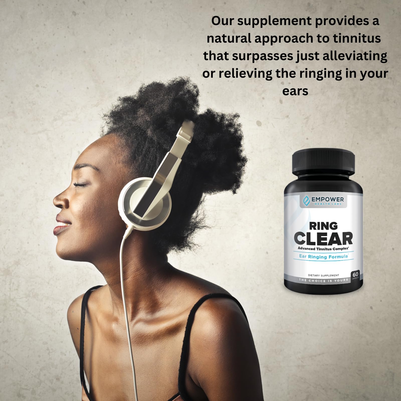 Empower Health Labs Ring Clear All-Natural Ear Buzz Relief Formula for Lasting Relief from Incessant Ear Buzzing - 30-Day Supply Empower Health Labs uk supplements