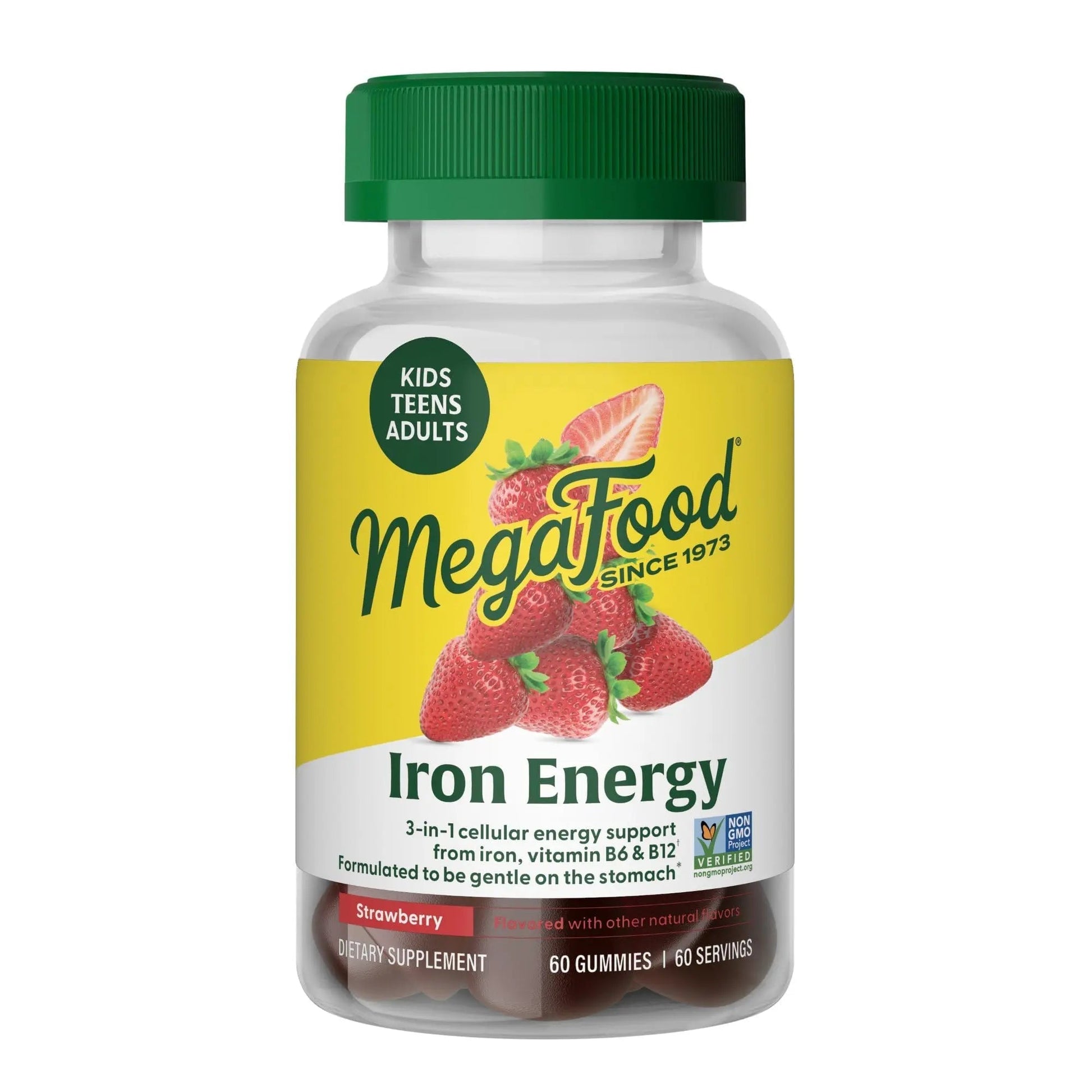Megafood Iron Energy Gummies, Iron Supplement for Women, Men, Teens & Kids with Vitamin B12 & B6, Vitamins MegaFood uk supplements