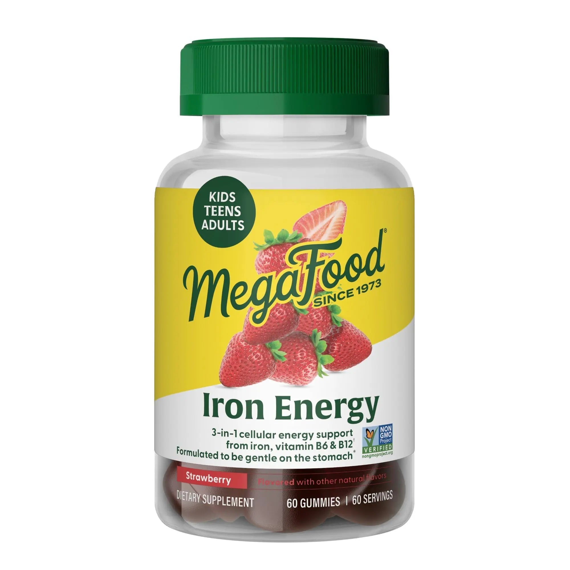 Megafood Iron Energy Gummies, Iron Supplement for Women, Men, Teens & Kids with Vitamin B12 & B6, Vitamins MegaFood uk supplements