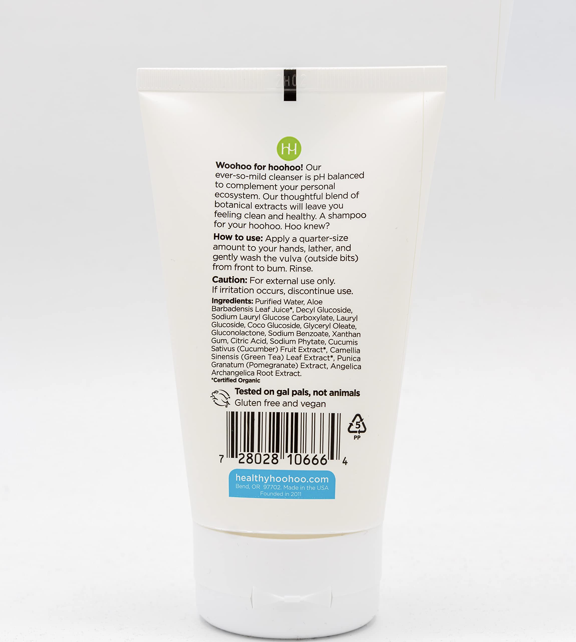 healthy hoohoo Gentle Feminine Wash - Organic Ingredients, pH Balanced, Fragrance Free healthy hoohoo uk supplements