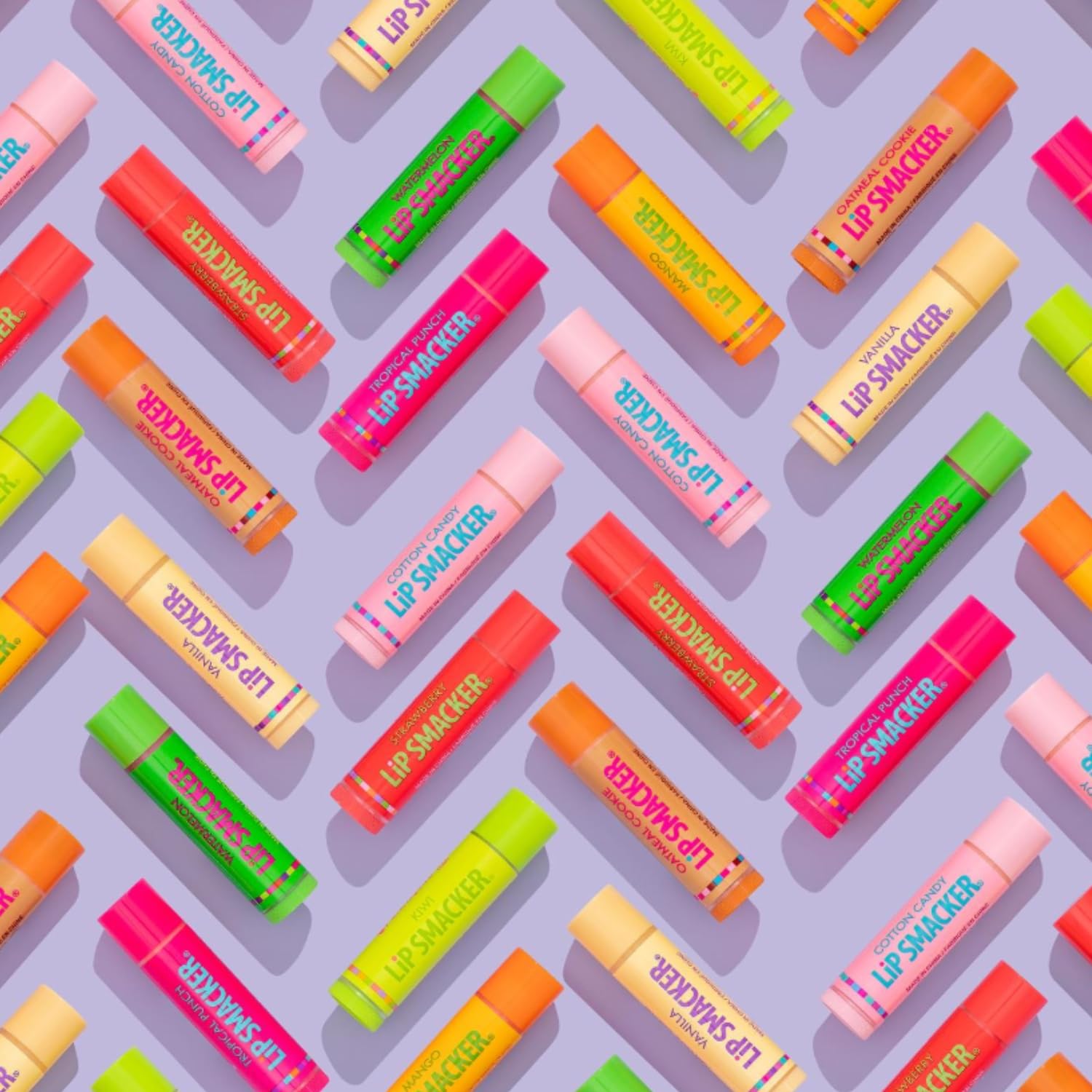 Lip Smacker Original & Best Holiday Flavored Lip Balm Party Pack, Oatmeal Cookie, Vanilla, Mango, Watermelon, Tropical Punch, Cotton Candy, Kiwi, Strawberry, Clear Lip Smacker uk supplements