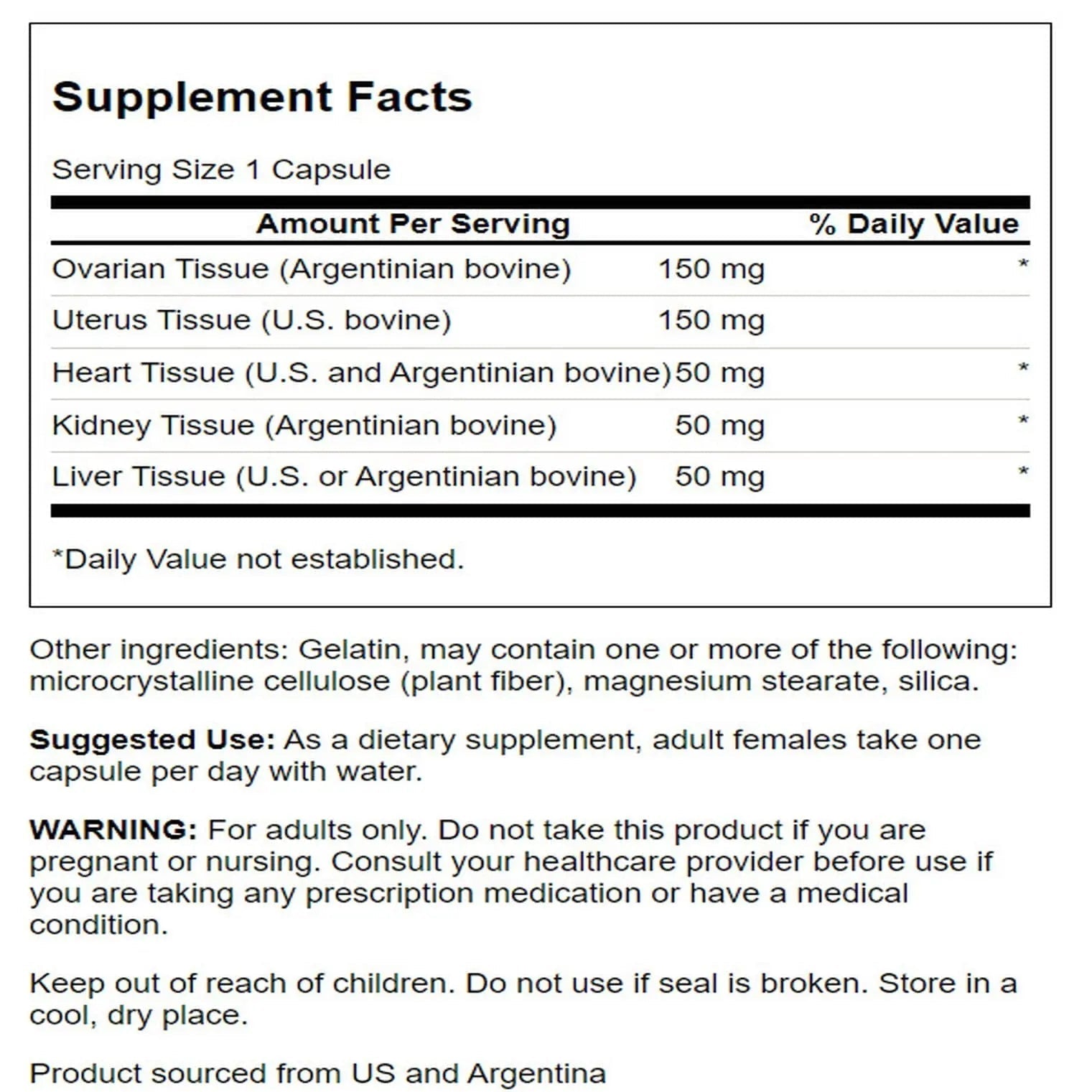 Swanson Multi-GLANDULAR for Women 60 Cap Swanson uk supplements