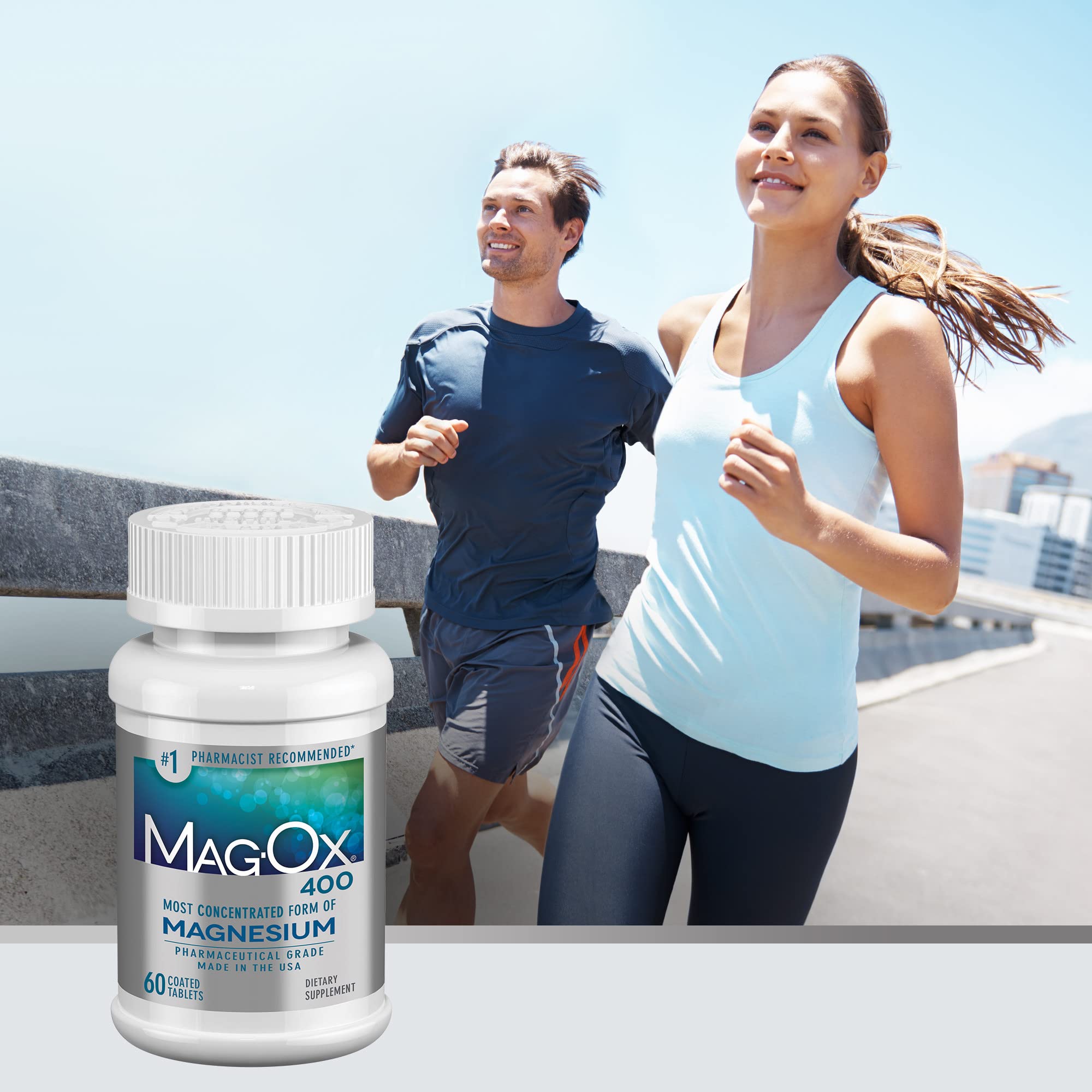 Mag-Ox Magnesium Supplement, Pharmaceutical Grade Magnesium Oxide 483mg, Most Concentrated Form of Magnesium, 120 Tablets (Pack of 3) Mag-Ox 400 uk supplements