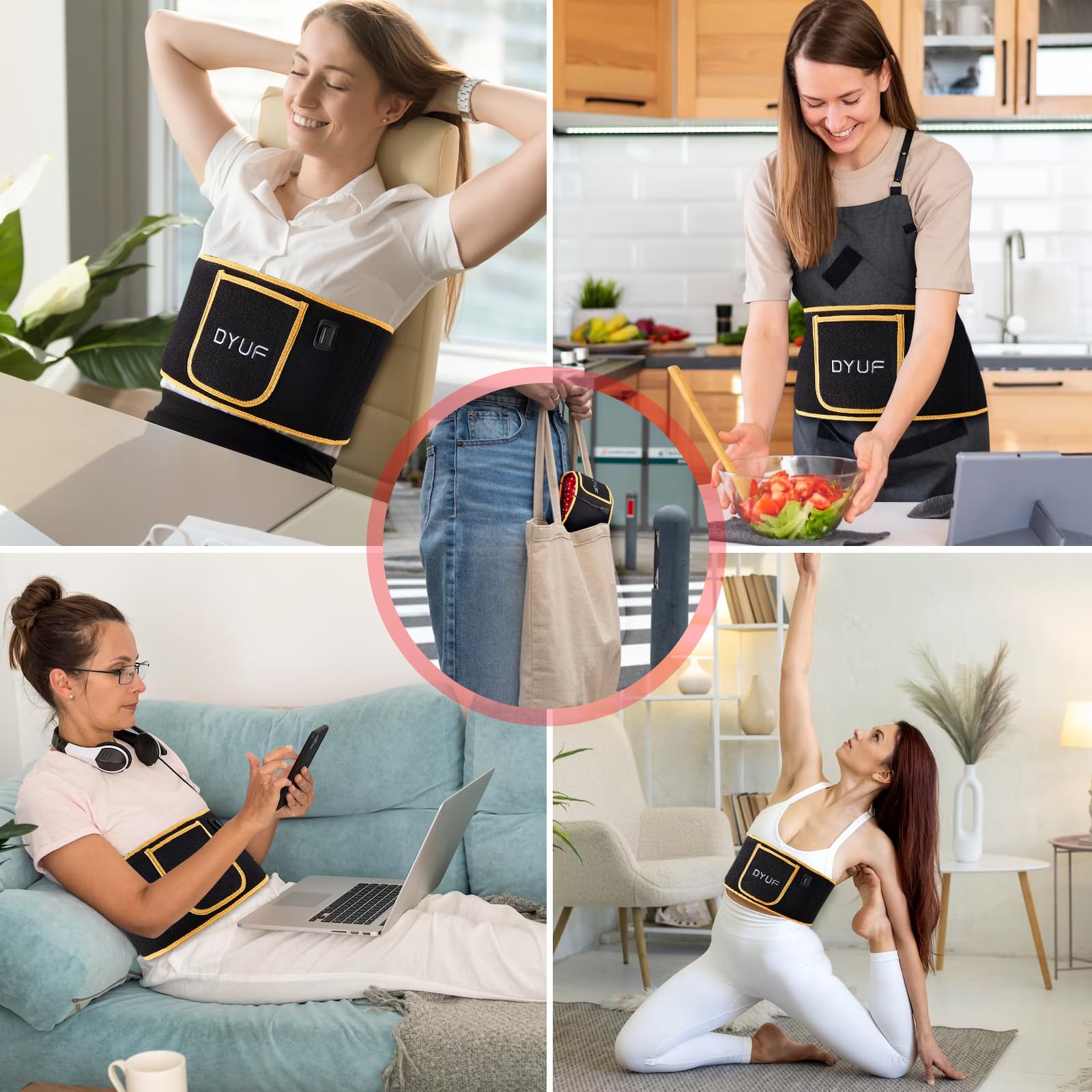 Red Light Therapy Belt DYUF Infrared Light Therapy : Muscle Recovery, Pain Relief, and Healing Device DYUF uk supplements