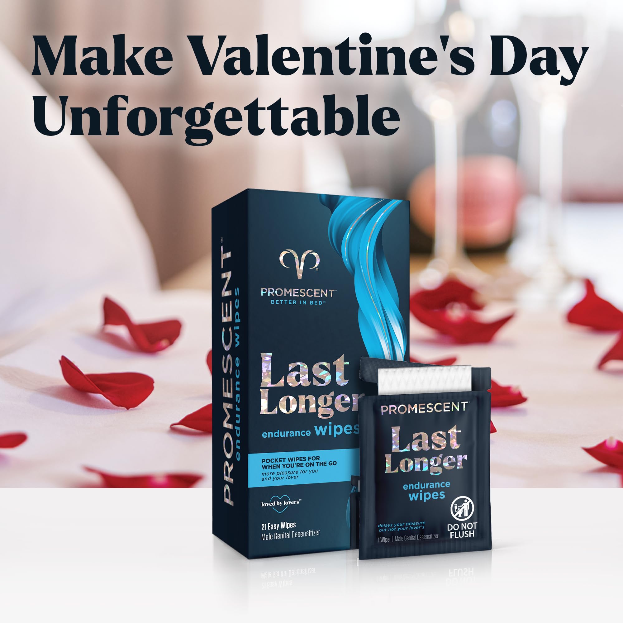 Promescent Delay Wipes Sexual Enhancer for Men to Last Longer in Bed, Extended Climax Control with Benzocaine for Male Genital Desensitizing - Increase Duration (7 Count) Promescent uk supplements