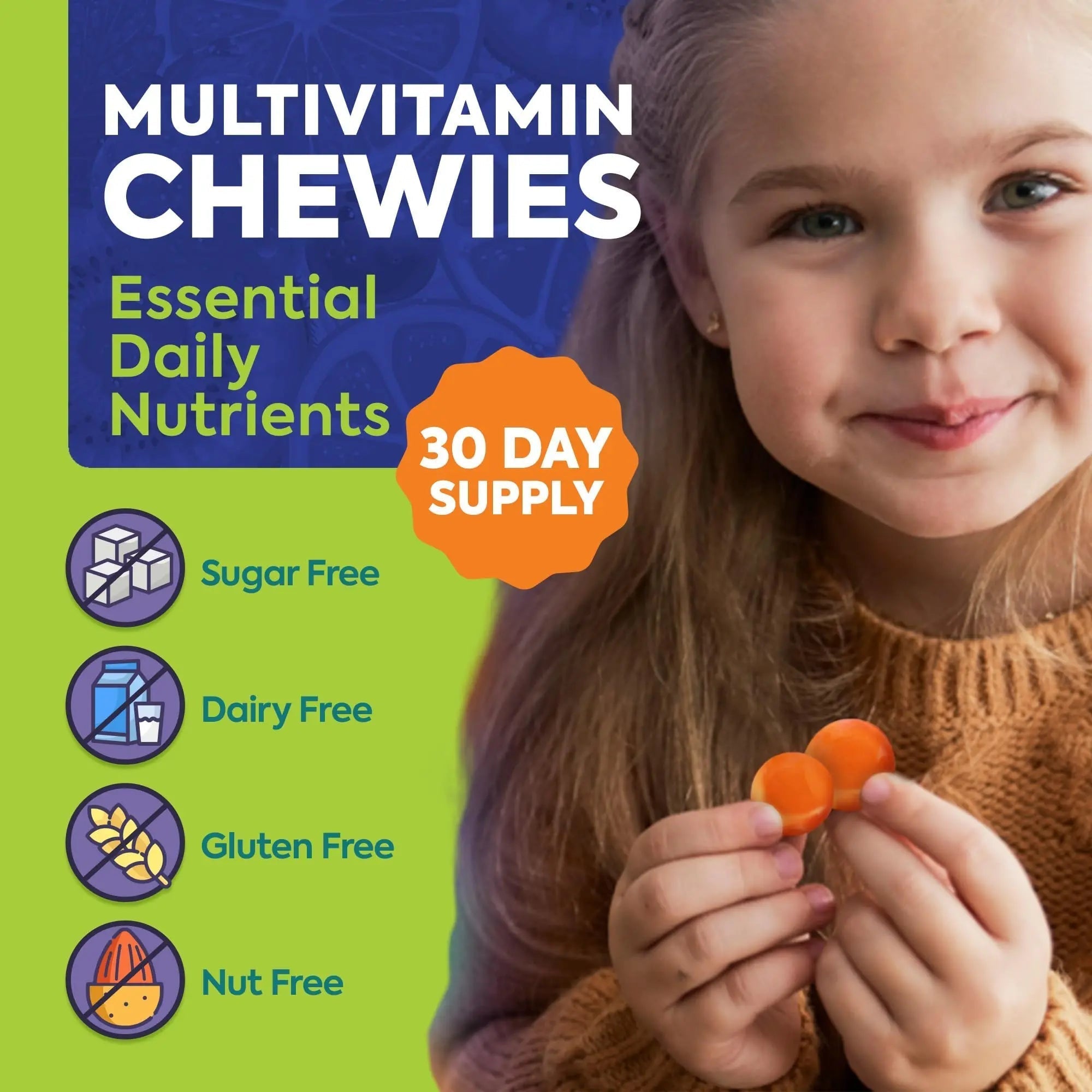 OmegaVia Sugar Free Kids Multivitamin Chewies - Daily Chewable Gummy Vitamins for Kids 3+ OmegaVia uk supplements