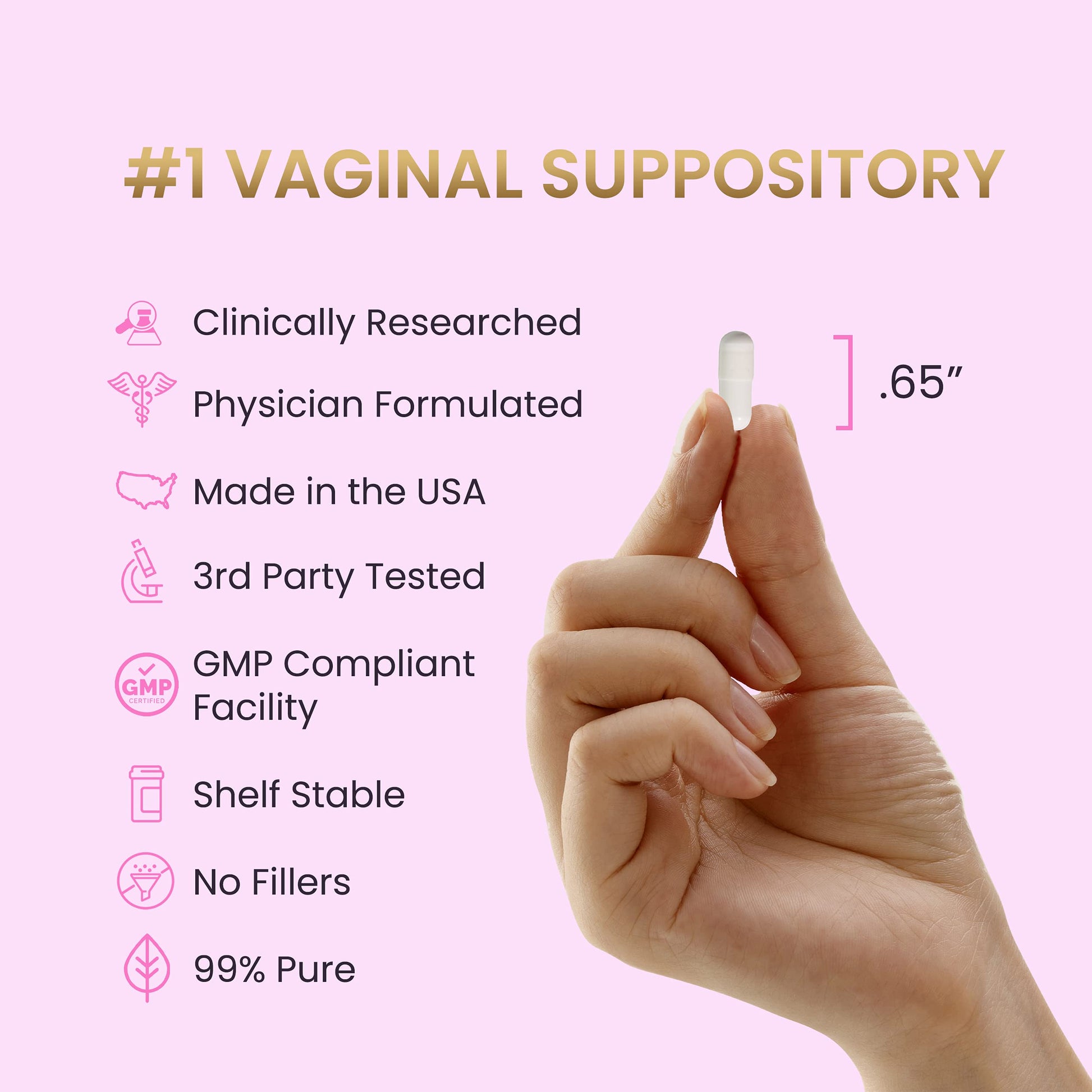HPD Rx Fem-Rx Boric Acid Vaginal Suppositories for Women – Help Balance Vaginal pH, Eliminate Vaginal Odor – Dr Formulated Feminine Health Support – 30 Capsules Pack of 1 HPD Rx uk supplements
