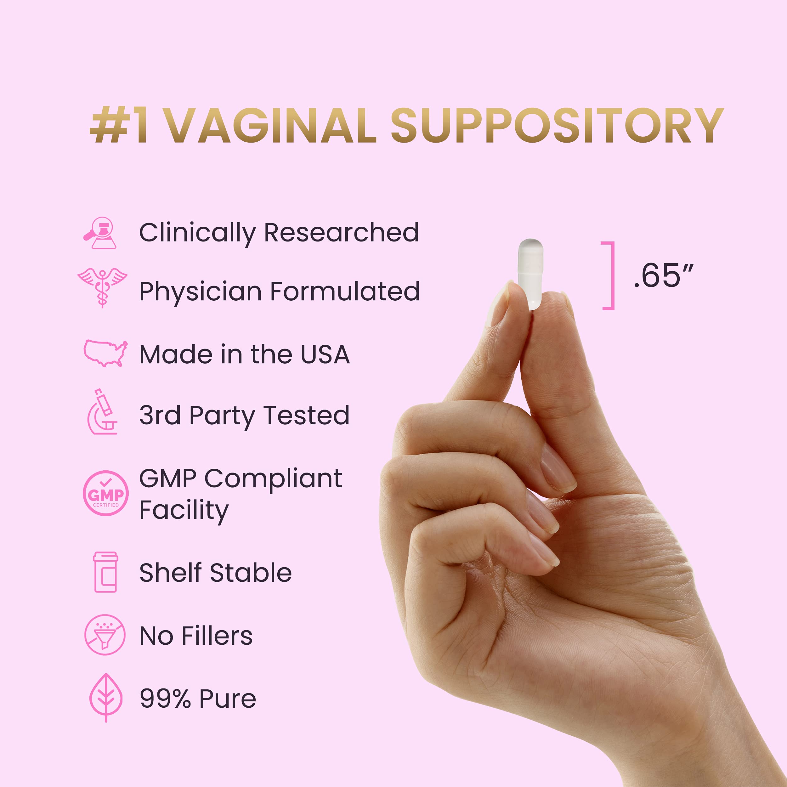 HPD Rx Fem-Rx Boric Acid Vaginal Suppositories for Women – Help Balance Vaginal pH, Eliminate Vaginal Odor – Dr Formulated Feminine Health Support – 30 Capsules Pack of 1 HPD Rx uk supplements