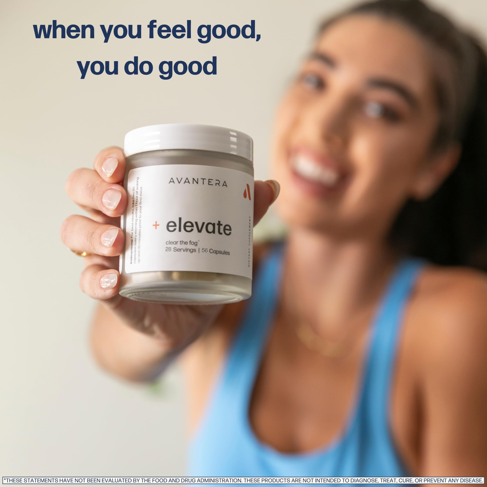Avantera Elevate Premium Nootropic Supplement - Beat Brain Fog - Best Focus Supplements for Memory & Focus Support - Energy Without Crash - 56 Count Pills for Women & Men* Avantera uk supplements