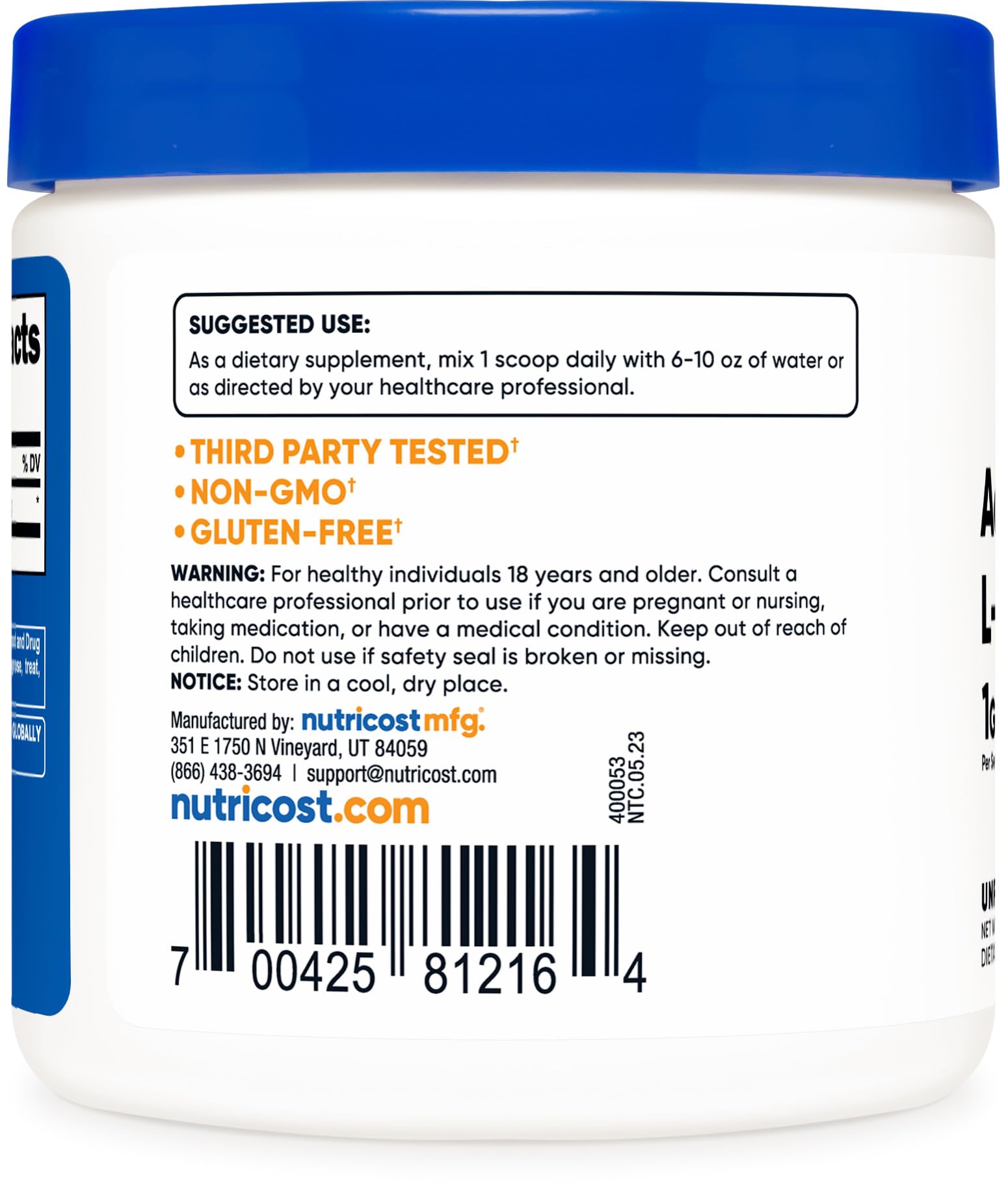 Nutricost Acetyl L-Carnitine (ALCAR) 100 Grams - 1000mg Per Serving - Non-GMO, Gluten Free Nutricost uk supplements