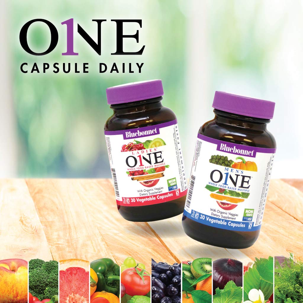 Bluebonnet Nutrition Men’s One Vegetable Capsule, Whole Food Multiple, K2, Organic, Energy, Vitality, Non-GMO, Gluten, Soy & Milk Free, Kosher, 3 Month Supply, 90 Count BlueBonnet uk supplements
