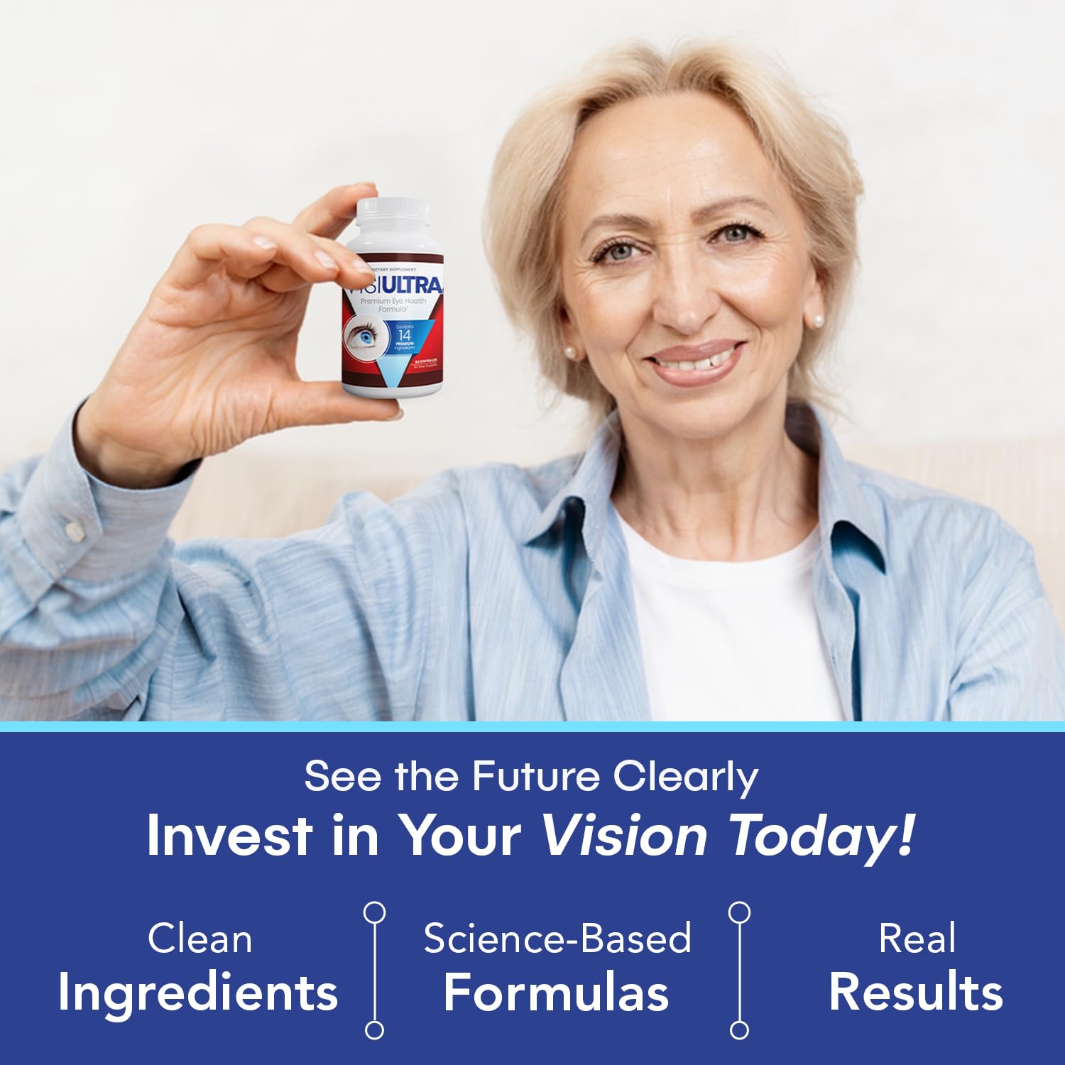 VisiUltra Eye Health Supplement – 14 Essential nutrients for Clear Vision, Blue Light Protection, and Long-Term Eye Health. Supports Clarity and Eye Wellness. 60 Capsules. (1 Pack) VisiUltra uk supplements