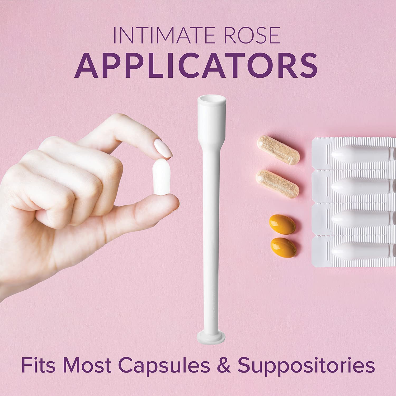 Intimate Rose 15 Count Vaginal Suppository Applicator - Fits Most Boric Acid Suppositories & Vaginal Suppository - Individually Wrapped Suppository Applicators from Intimate Rose uk supplements