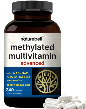 Methylated Multivitamin, 240 Capsules | Highly Bioavailable – 27 Advanced Nutrients – Vitamins A, C, D3, K2 + B Complex with Methylfolate, Methylcobalamin NatureBell uk supplements