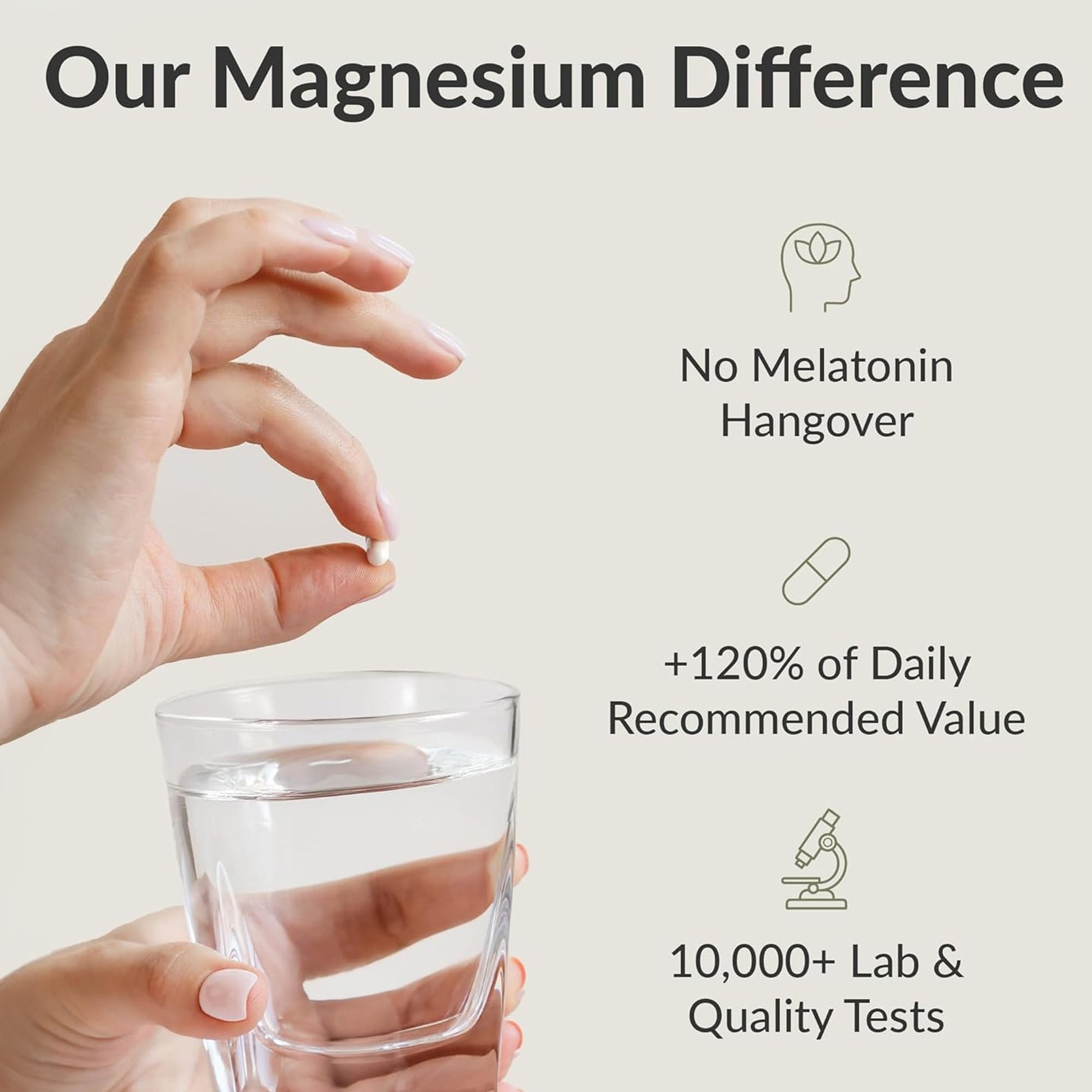 BIOptimizers Magnesium Breakthrough Supplement with 500mg - 7 Forms of Magnesium: Glycinate, Malate, Citrate, and More - Natural Support for Sleep and Cognitive Function -30 Capsules- Calming Vitamins BIOptimizers uk supplements