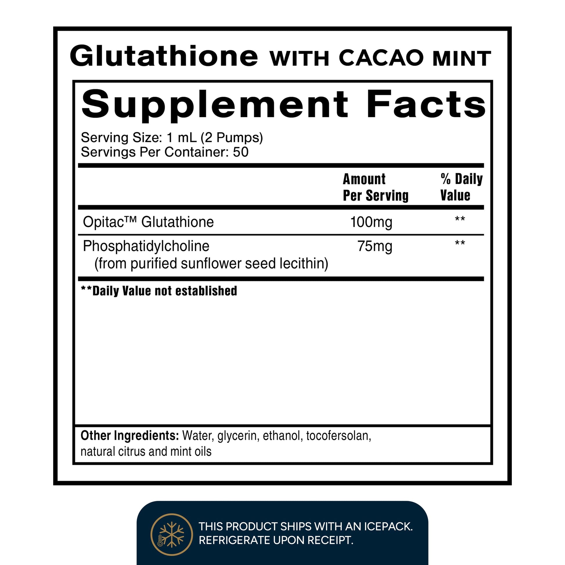 Quicksilver Scientific Liposomal Glutathione - Superior Absorption Oral Glutathione Supplement for Detox & Immune Support - Cacao Mint (1.7 fl oz) Quicksilver Scientific uk supplements