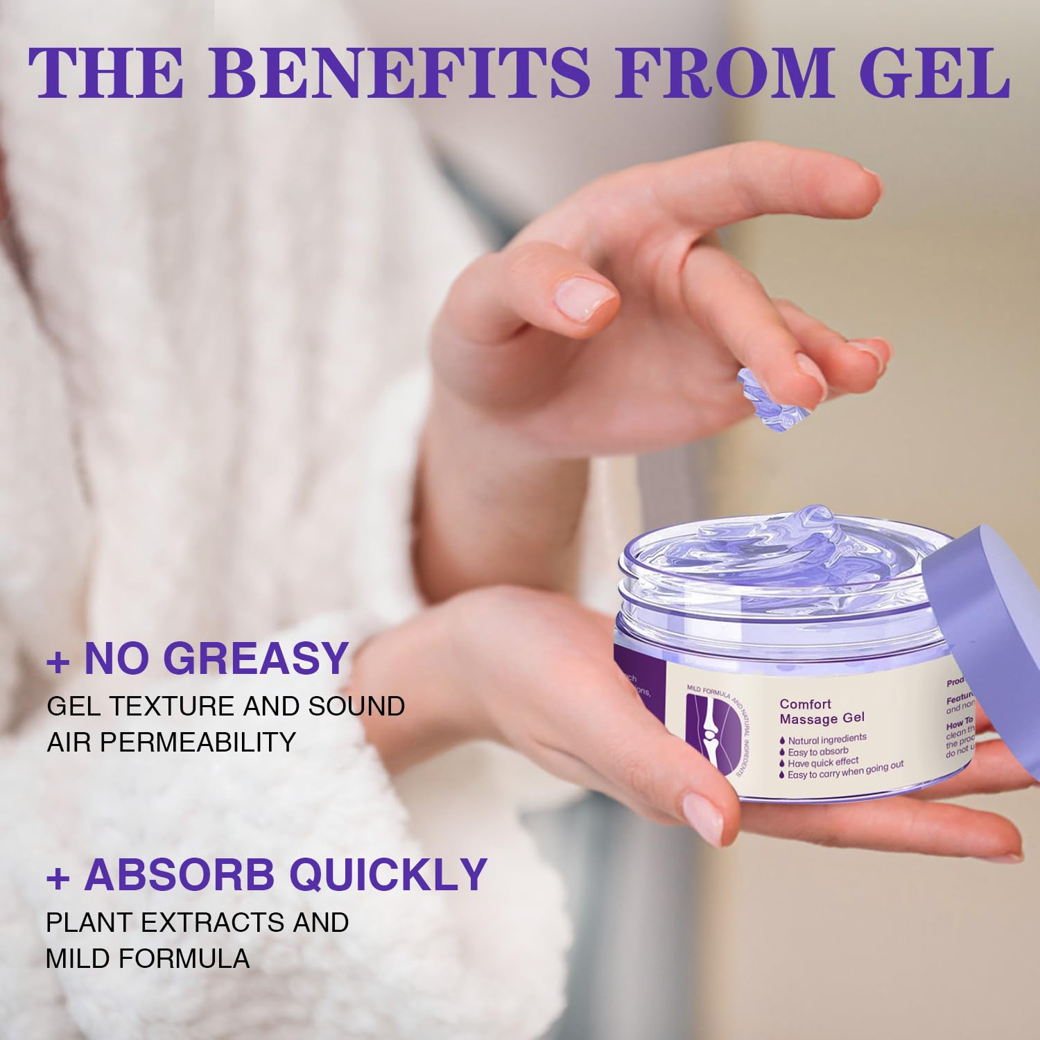 Kresin Joint Comfort Gel, Kresin Joint Comfort Purple Gel, for Neck, Back, Knees, Lumbar, and Feet, Absorb Quickly, 1PC, Purple RATYMON uk supplements