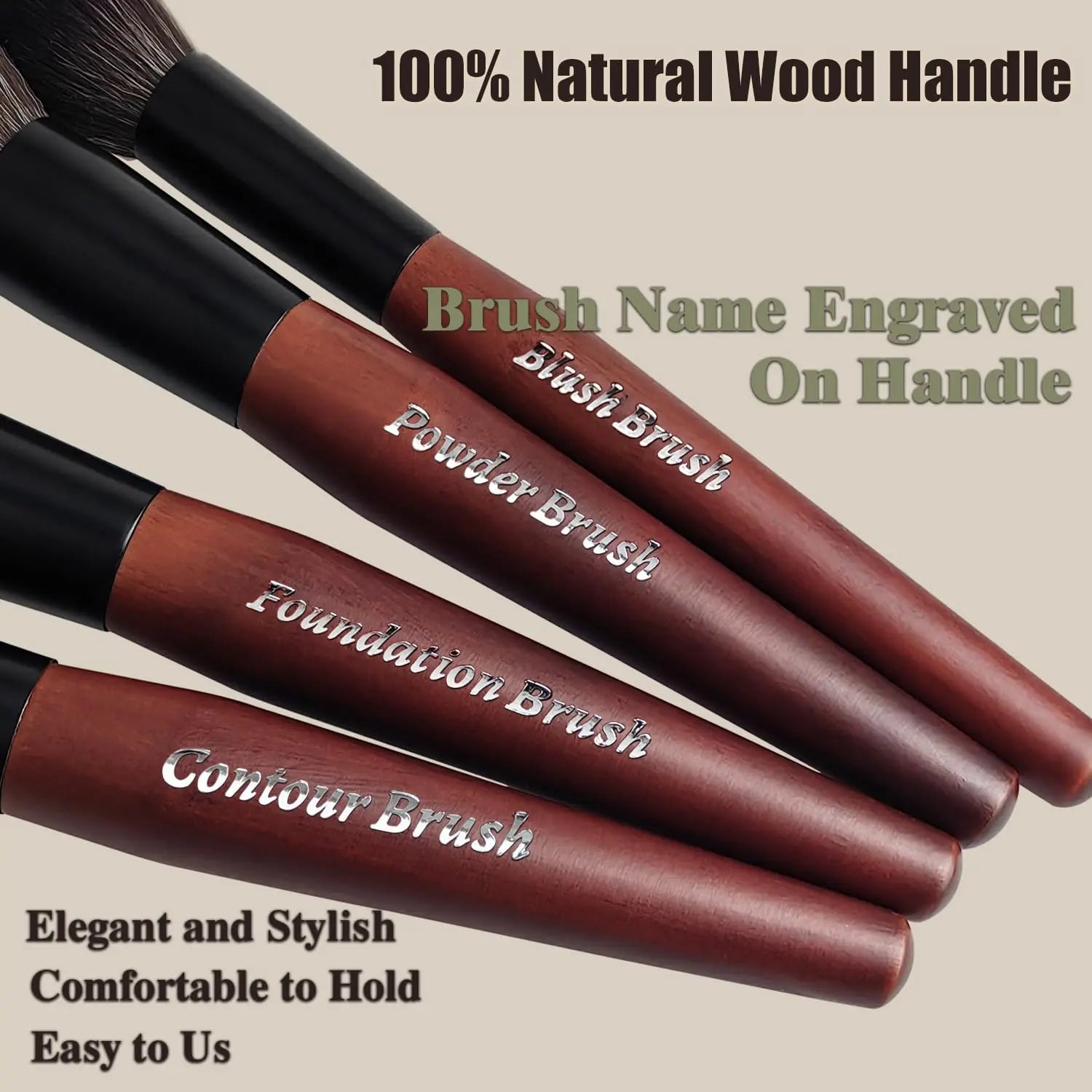 Makeup Brushes 16 Pcs Makeup Brush Set Professional, Wood Handle Travel Make Up Brushes Set with Case, Premium Cruelty-Free Synthetic Fiber Hair Makeup Brush Kit with Holder Zylsnice uk supplements