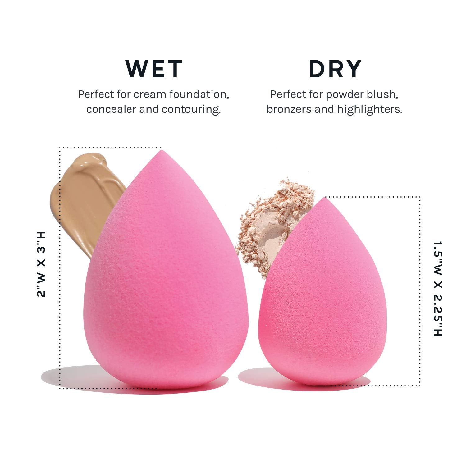 AOA Studio Collection makeup Sponge Set Latex Free and High-definition Set of 6 makeup Wonder blender For Powder Cream and Liquid, Super Soft Wonder Beauty Cosmetic AOA STUDIO uk supplements
