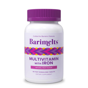 BariMelts Bariatric Multivitamin with Iron, 60 Fast-Dissolving Tablets (1-Month Supply), Sugar-Free Bariatric Vitamins for Women, Natural Fruit Flavor BariMelts uk supplements
