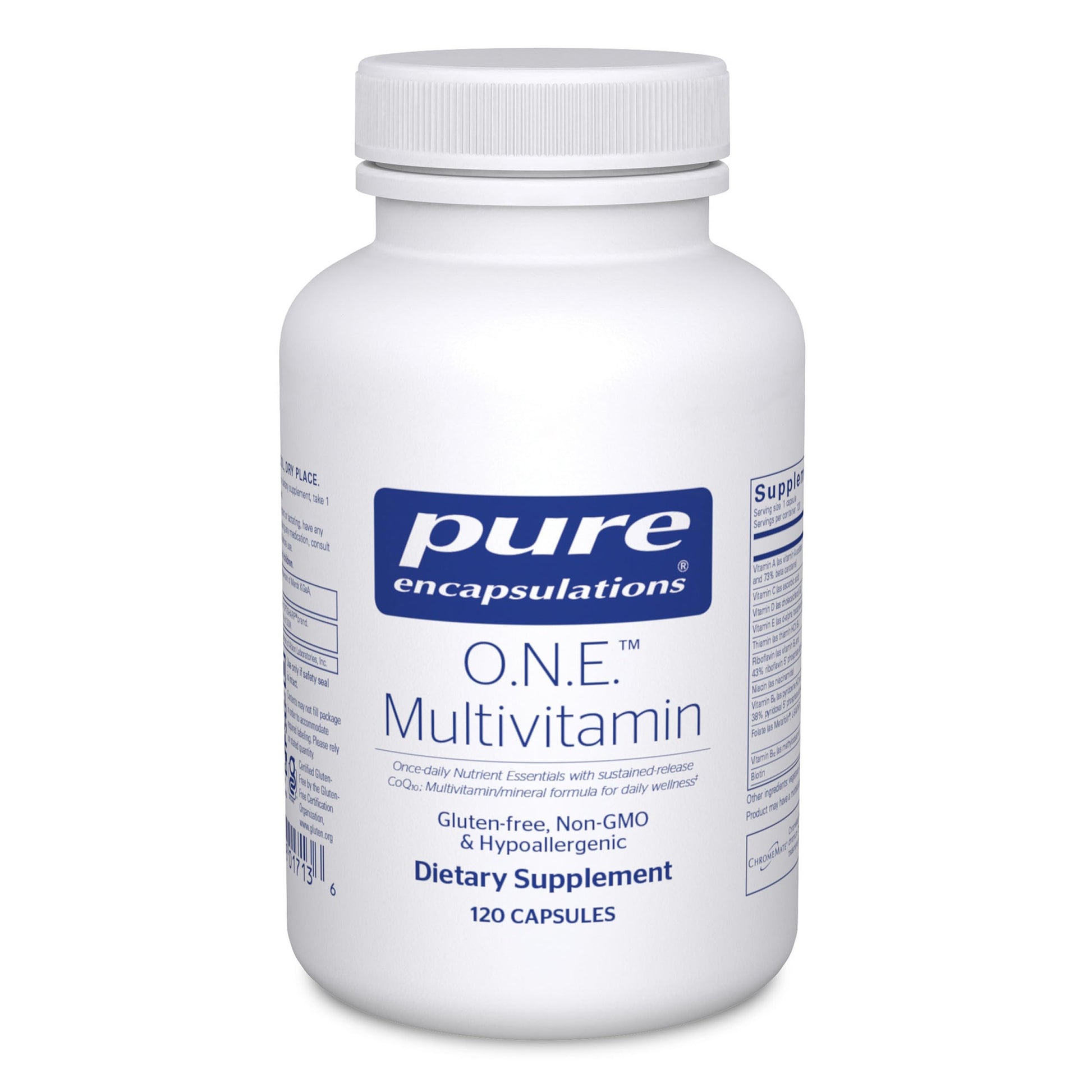 Pure Encapsulations O.N.E. Multivitamin - Once Daily Multivitamin with Antioxidant Complex Metafolin, CoQ10, and Lutein to Support Vision, Cognitive Function, and Cellular Health* - 120 Capsules Pure Encapsulations uk supplements