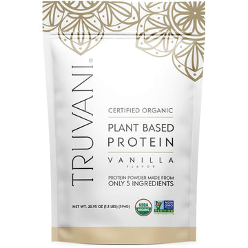 Truvani Organic Vegan Protein Powder, Organic Pea Protein Powder, Vegan, Non GMO Truvani uk supplements
