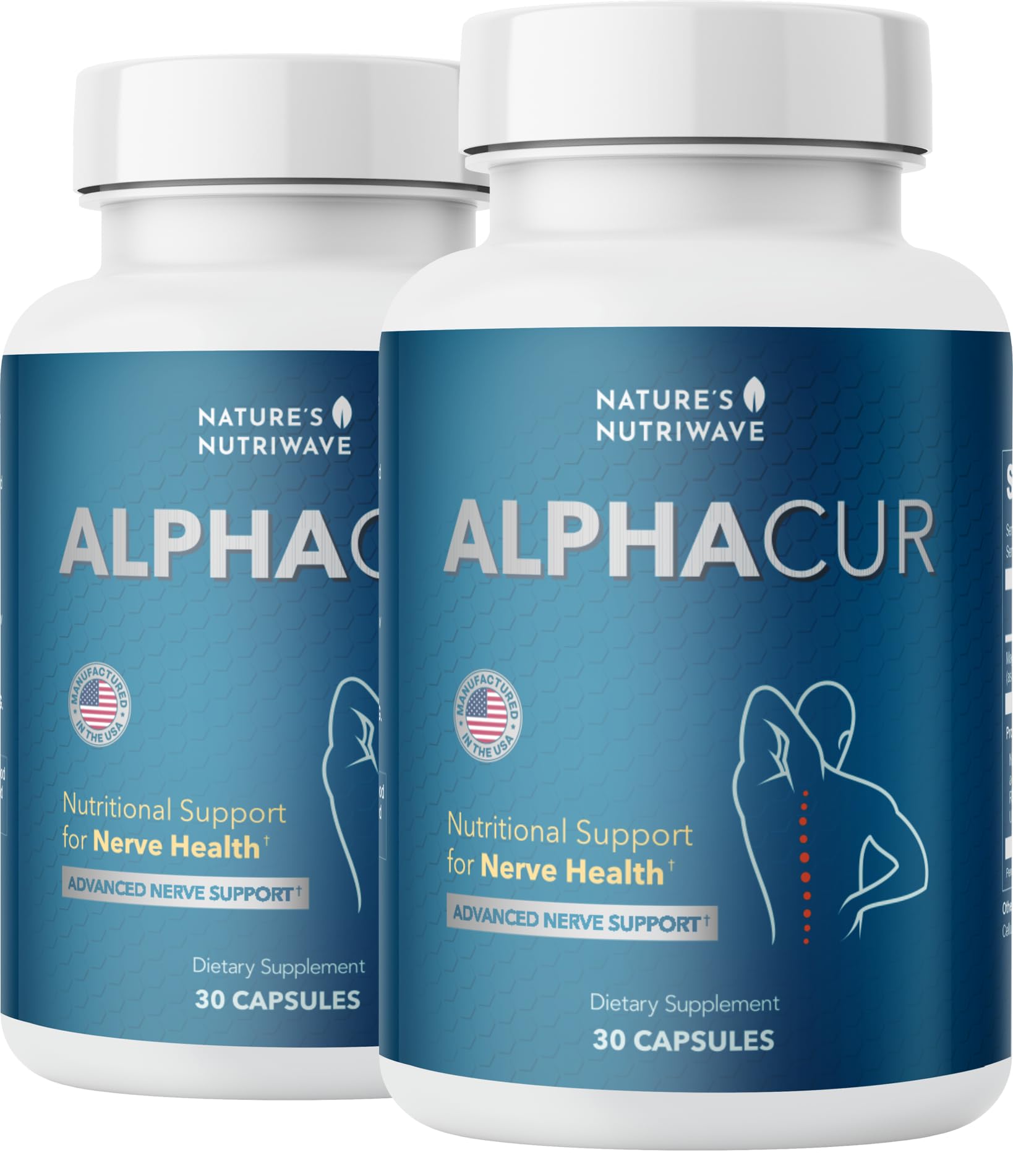Nature’s NutriWave Alphacur – Natural Supplement with Magnesium, Alpha Lipoic Acid, Turmeric & CoQ10 – Non-GMO, 100% Natural, Made in the USA, GMP-Certified – 30 Capsules, 2 Month Supply Nature’s NutriWave uk supplements