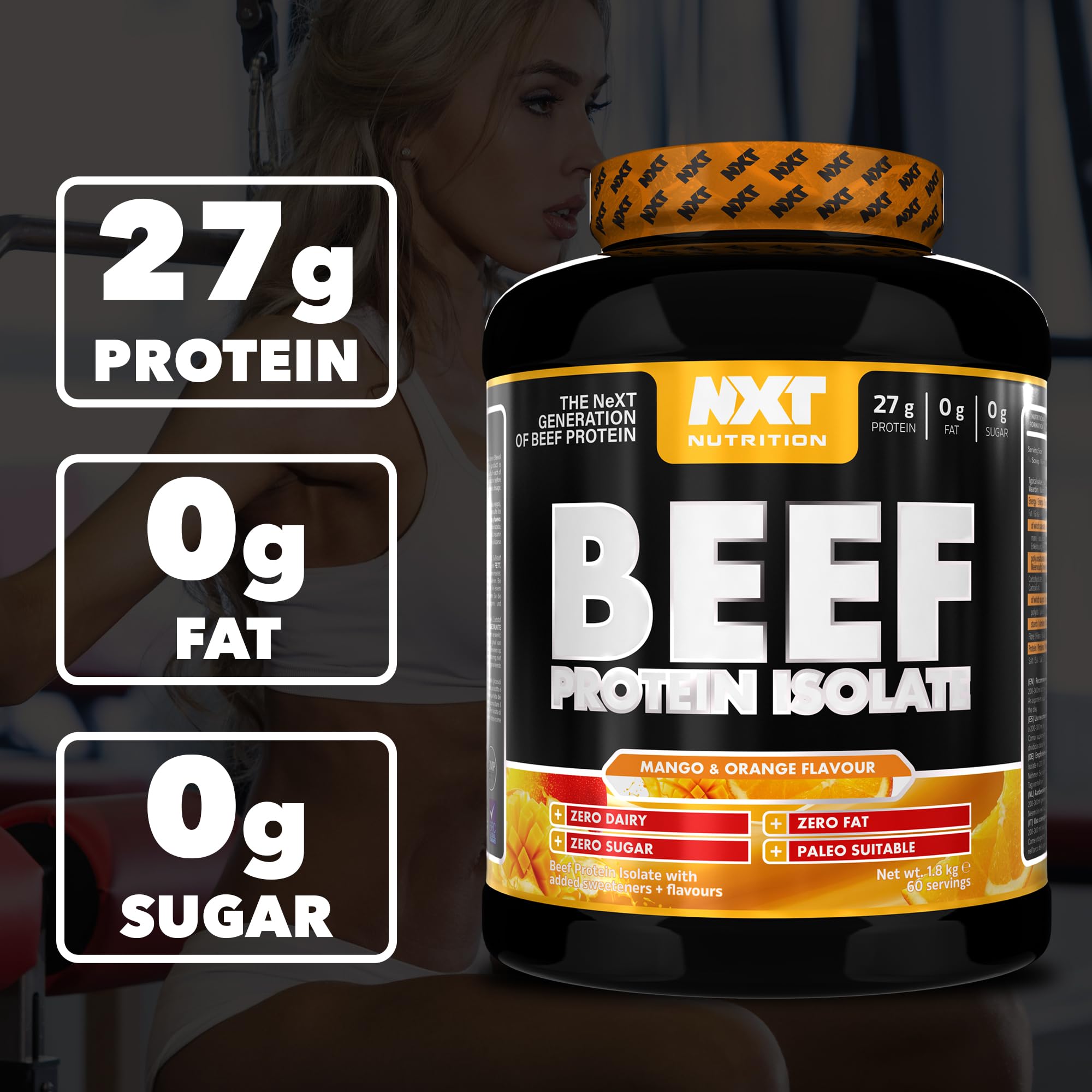 NXT Nutrition Beef Protein Isolate Powder - Protein Powder High in Natural Amino Acids NXT Nutrition uk supplements