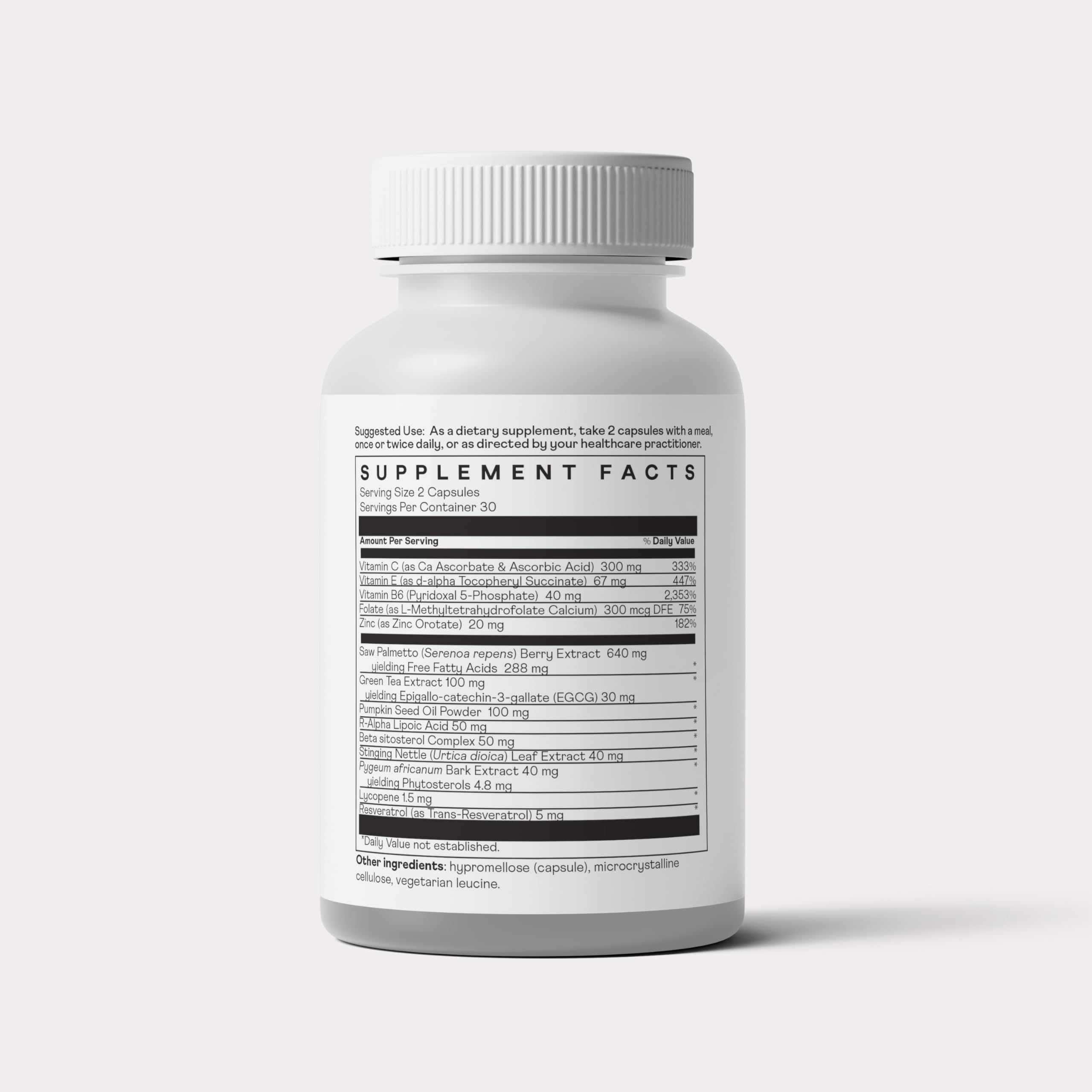 Nuray Prostate Support Supplement for Men and Women with Saw Palmetto, Vitamin C, Vitamin E, Zinc, Stinging Nettle & Alpha Lipoic Acid - 60 Vegetarian Capsules Nuray uk supplements