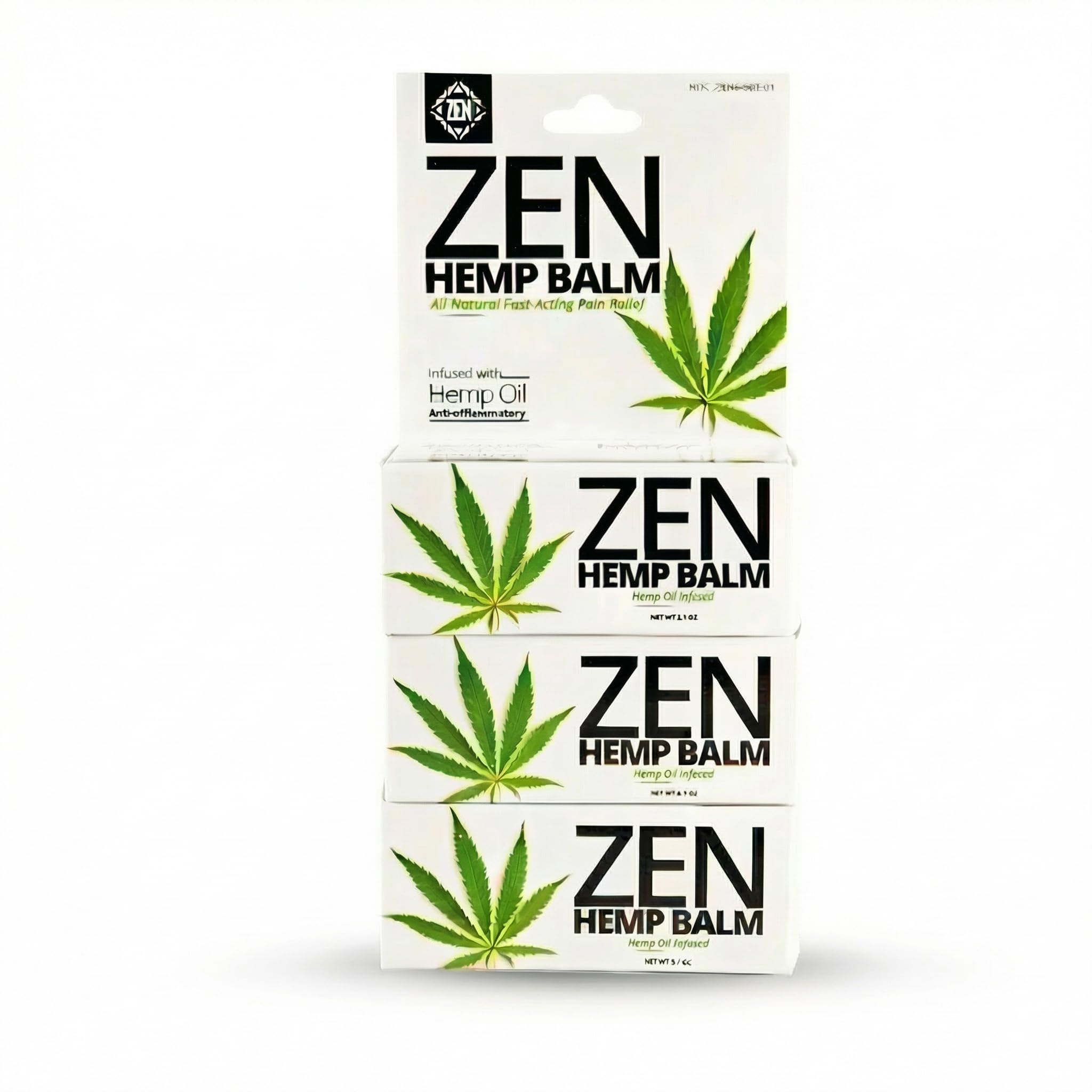 ZEN Hemp Balm 3 Pack – Fast-Acting Pain Relief for Muscles & Joints – Plant-Based Topical – 0.7 oz Each ZEN uk supplements
