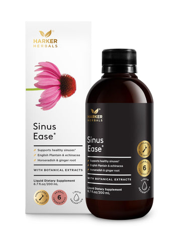 Harker Herbals Sinus Ease Syrup, Herbal Nasal Care for Runny Nose, Sinus Pressure, High Absorption, Herbal Flavor, Plant-Based - 6.7 Fl oz (40 Servings) Harker Herbals uk supplements