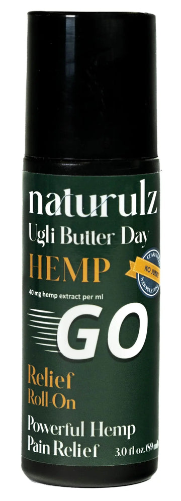 Ugli Butter Hemp Daytime Roll-On 3oz – Soothing Roll-On with Oregon-Grown Hemp, Capsaicin, Arnica & Turmeric for Back, Knee, Leg, Hip Soreness & Discomfort, Ideal for Neck & Shoulder Tightness Naturulz uk supplements