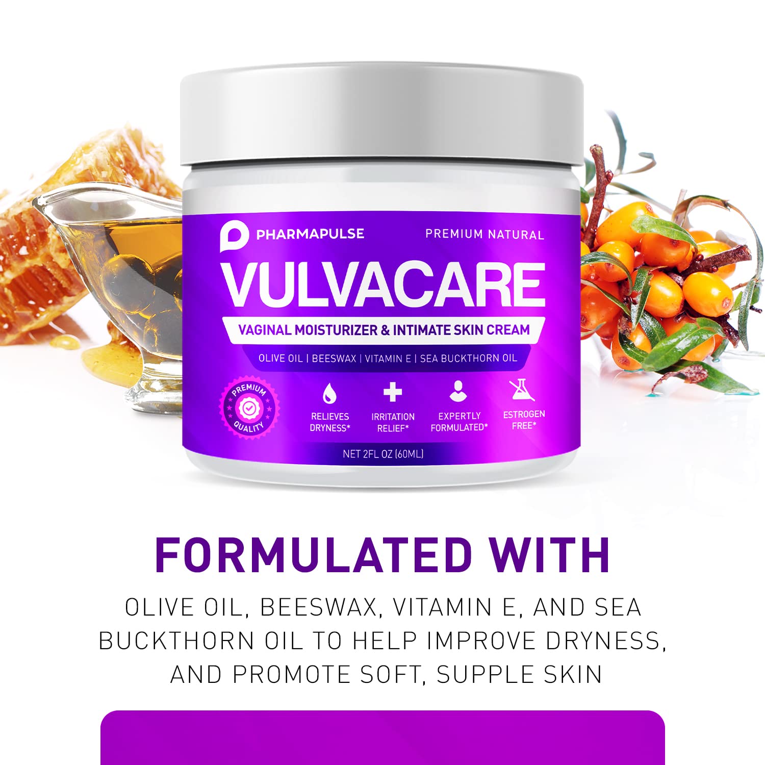 Pharmapulse Vaginal Moisturizer, Vulva Balm Cream, Intimate Skin Care, Menopause Support Pharmapulse uk supplements