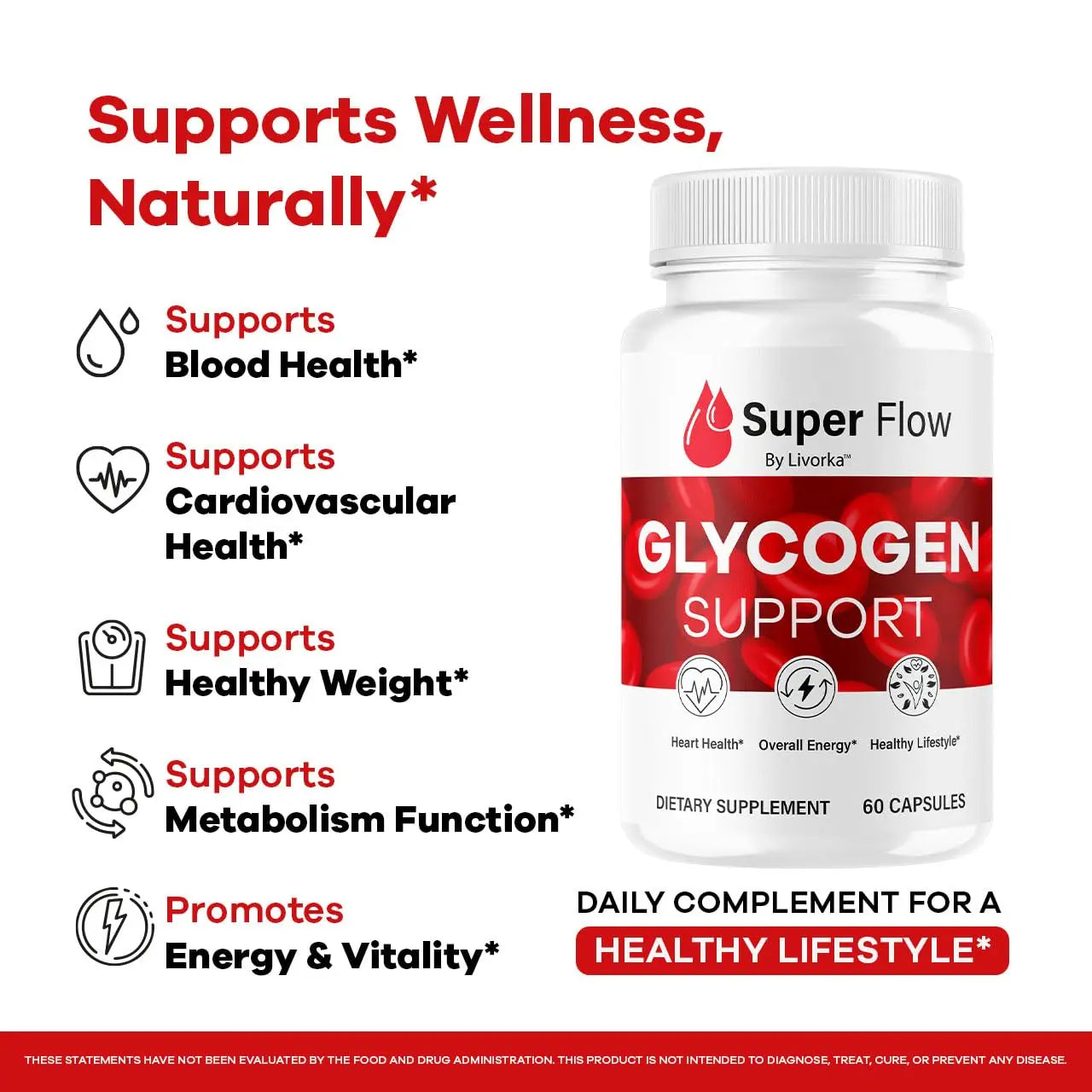 (2 Pack) Super Flow Glycogen Capsules - Official SuperFlow Advanced Glycogen Support Pills - Maximum Strength, Natural Formula Vitamins for Overall Health & Wellness Reviews, 120 Capsules for 2 Months LIVORKA uk supplements