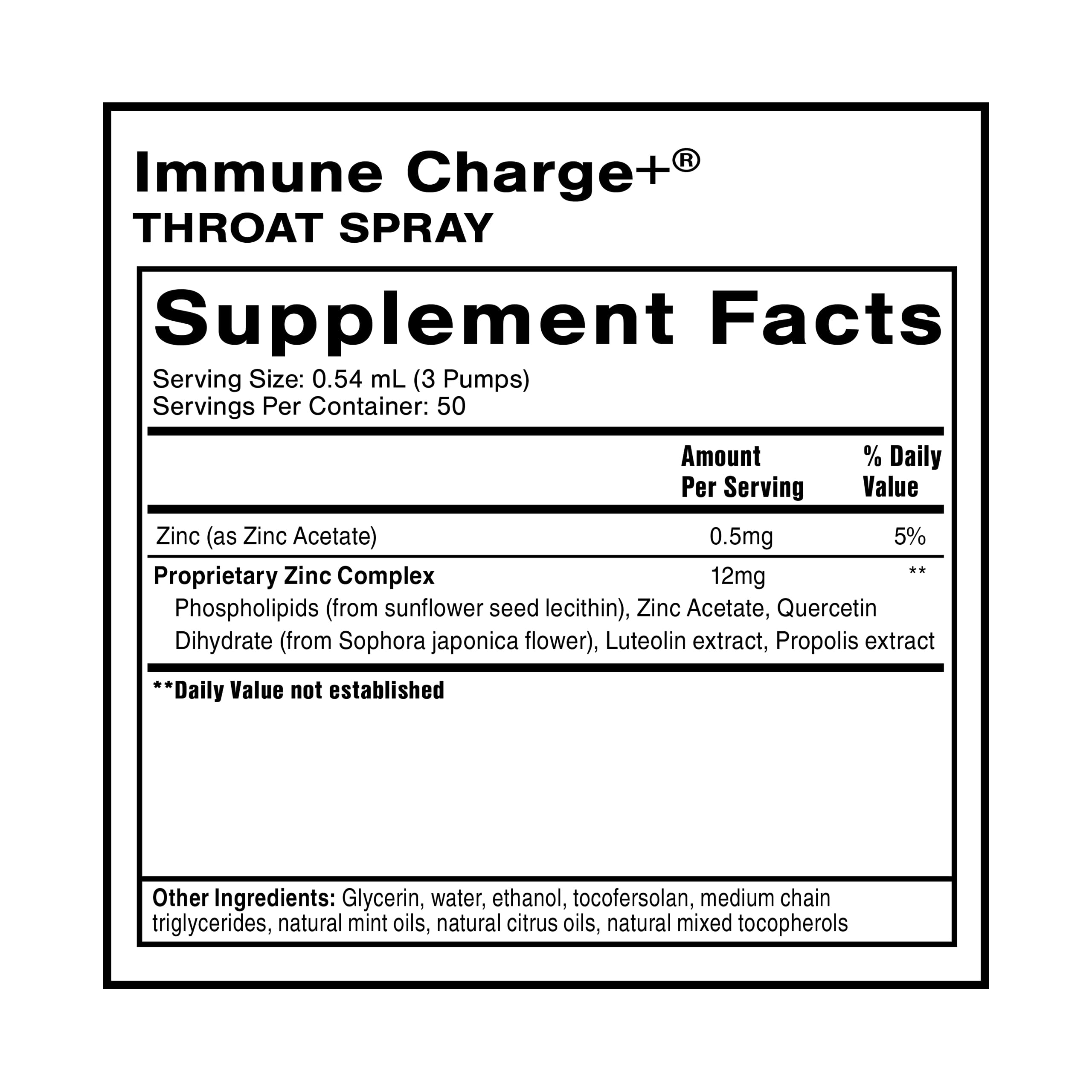 Quicksilver Scientific Immune Charge+ Zinc Throat Spray - Immune Support Liquid Supplement with Quercetin - 'Throat Coat' with Liposomal Absorption Technology (0.9 fl oz / 27ml) Quicksilver Scientific uk supplements