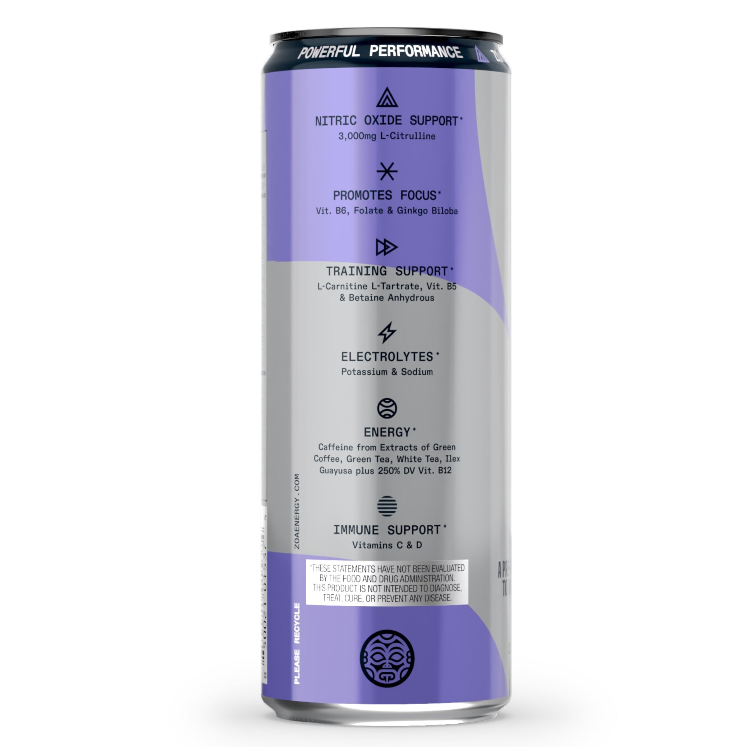 ZOA Plus Sugar-Free Pre-Workout Drink, Ready to Drink with Nitric Oxide, Vitamin B, C and D ZOA uk supplements