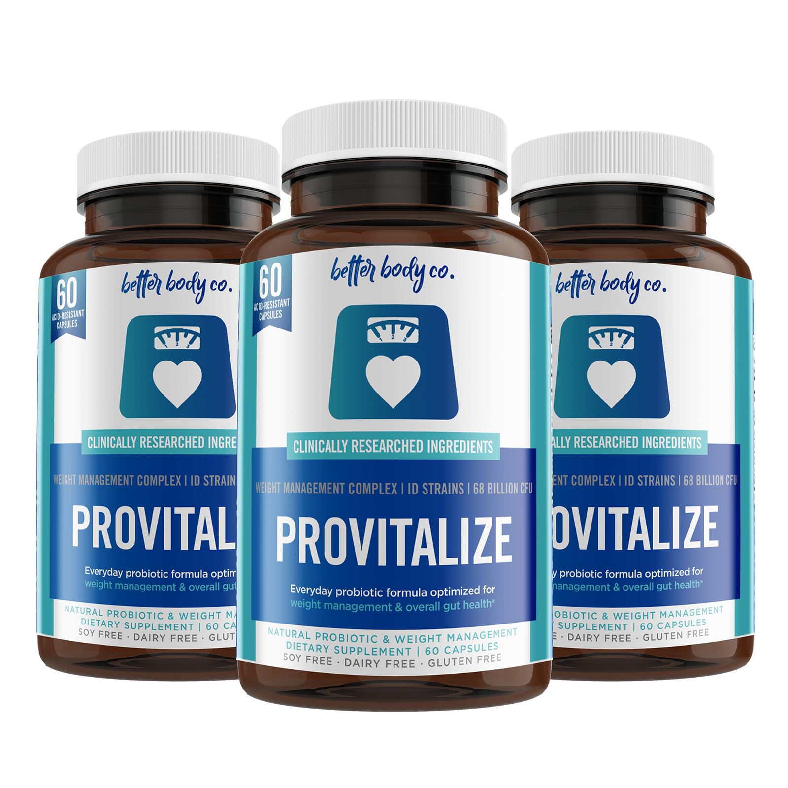 Better Body Co. Provitalize | Probiotics for Women, Menopause (3 Pack) Better Body Co. uk supplements